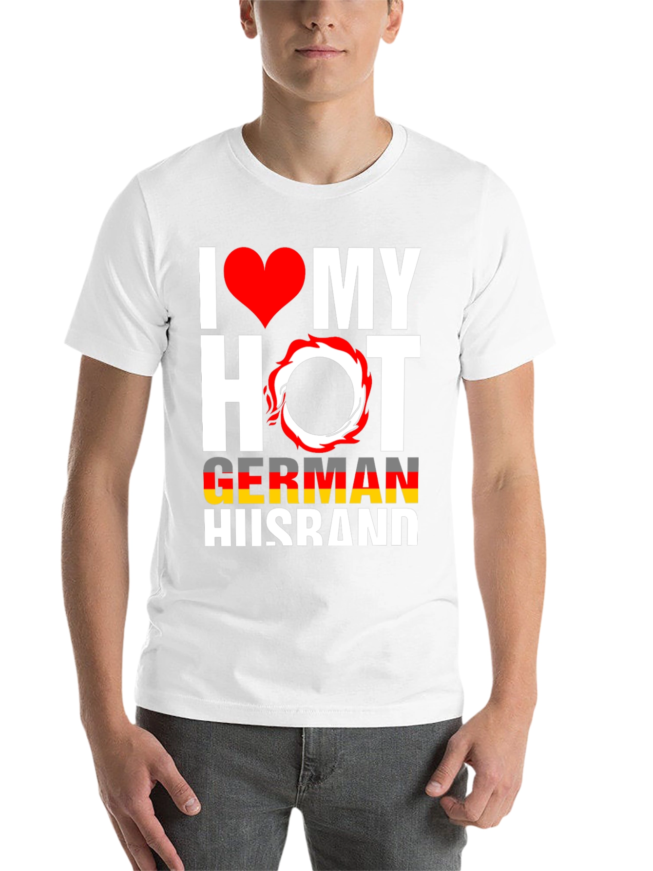 Black I Love My Hot German Husband Graphic Tee view 14