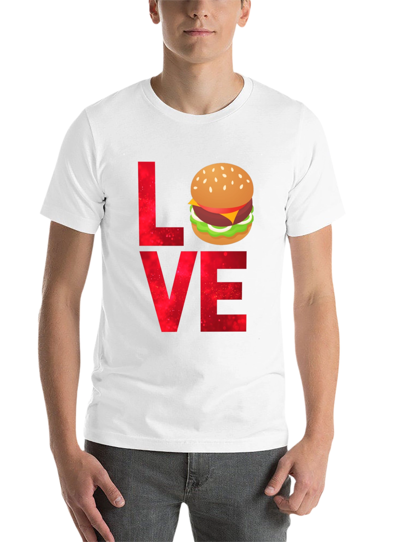 Black Love Burger T-Shirt - Foodie Tee view 14
