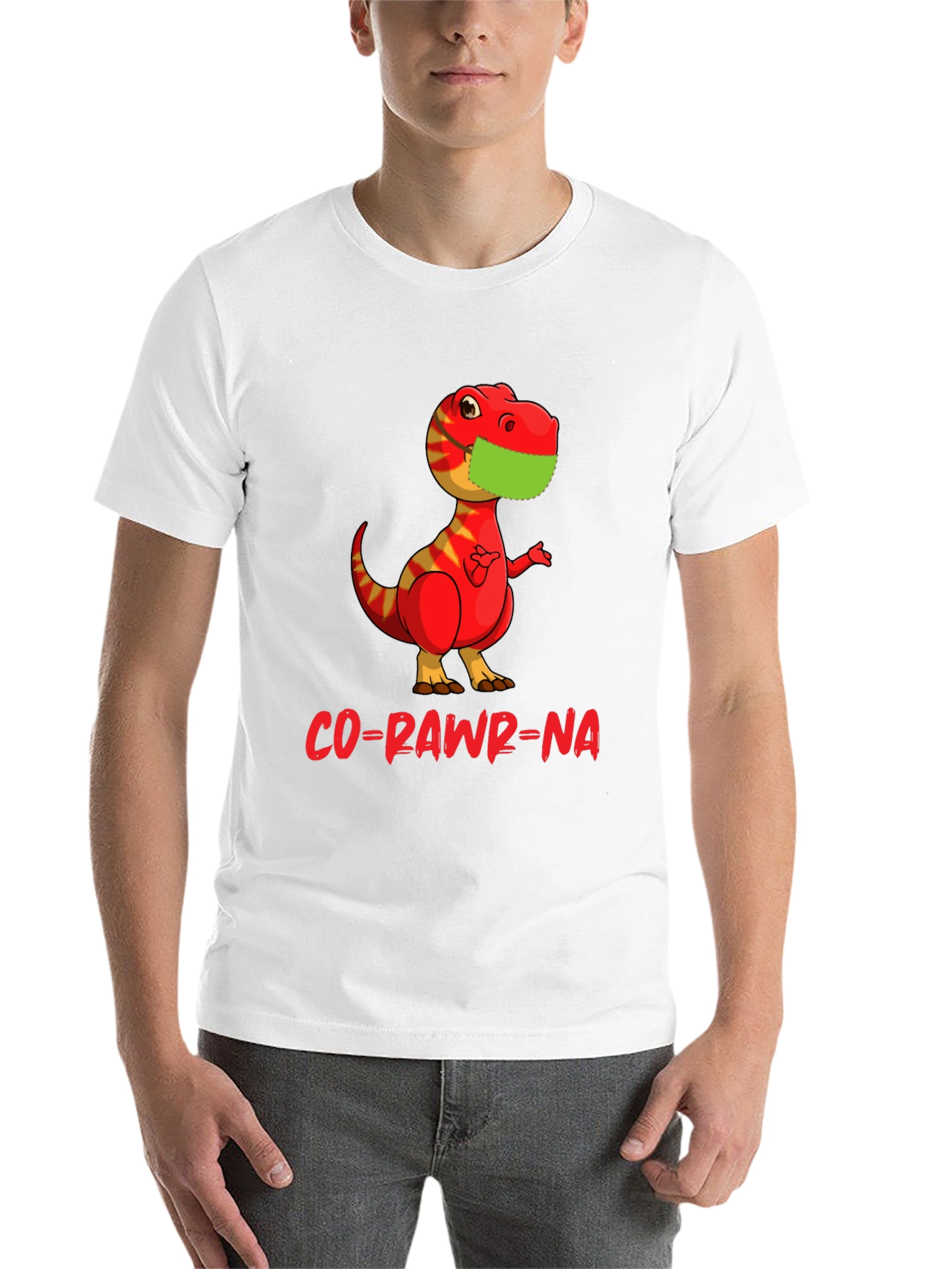Black Co-Rawr-Na Dinosaur Graphic T-Shirt view 14