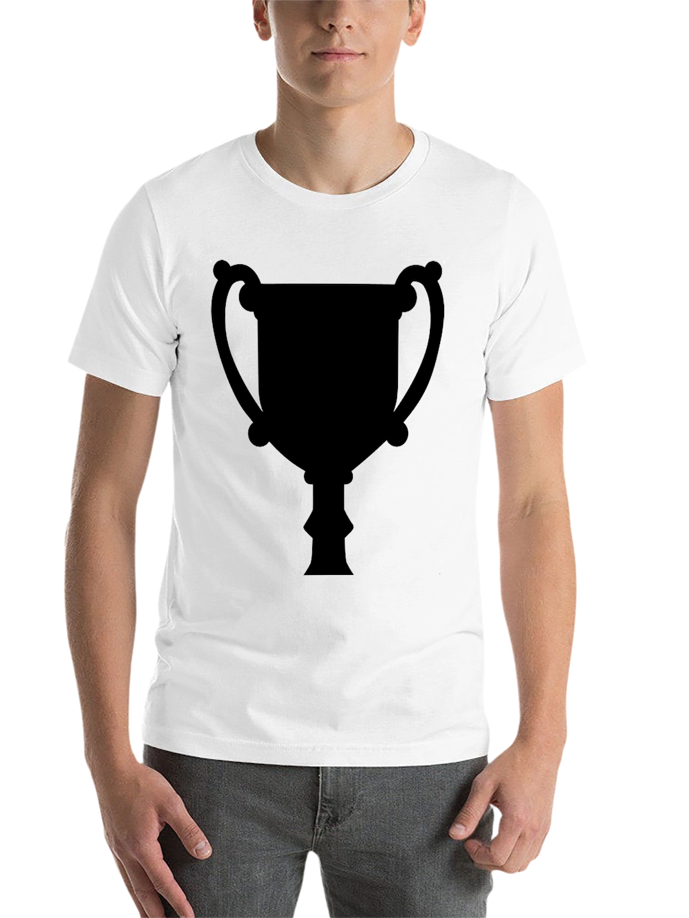 Black Men's Black Trophy Graphic Tee - Casual Style view 14
