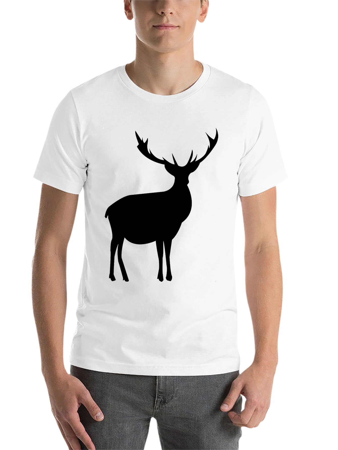Black Stag Silhouette Graphic Tee - Classic Black view 14