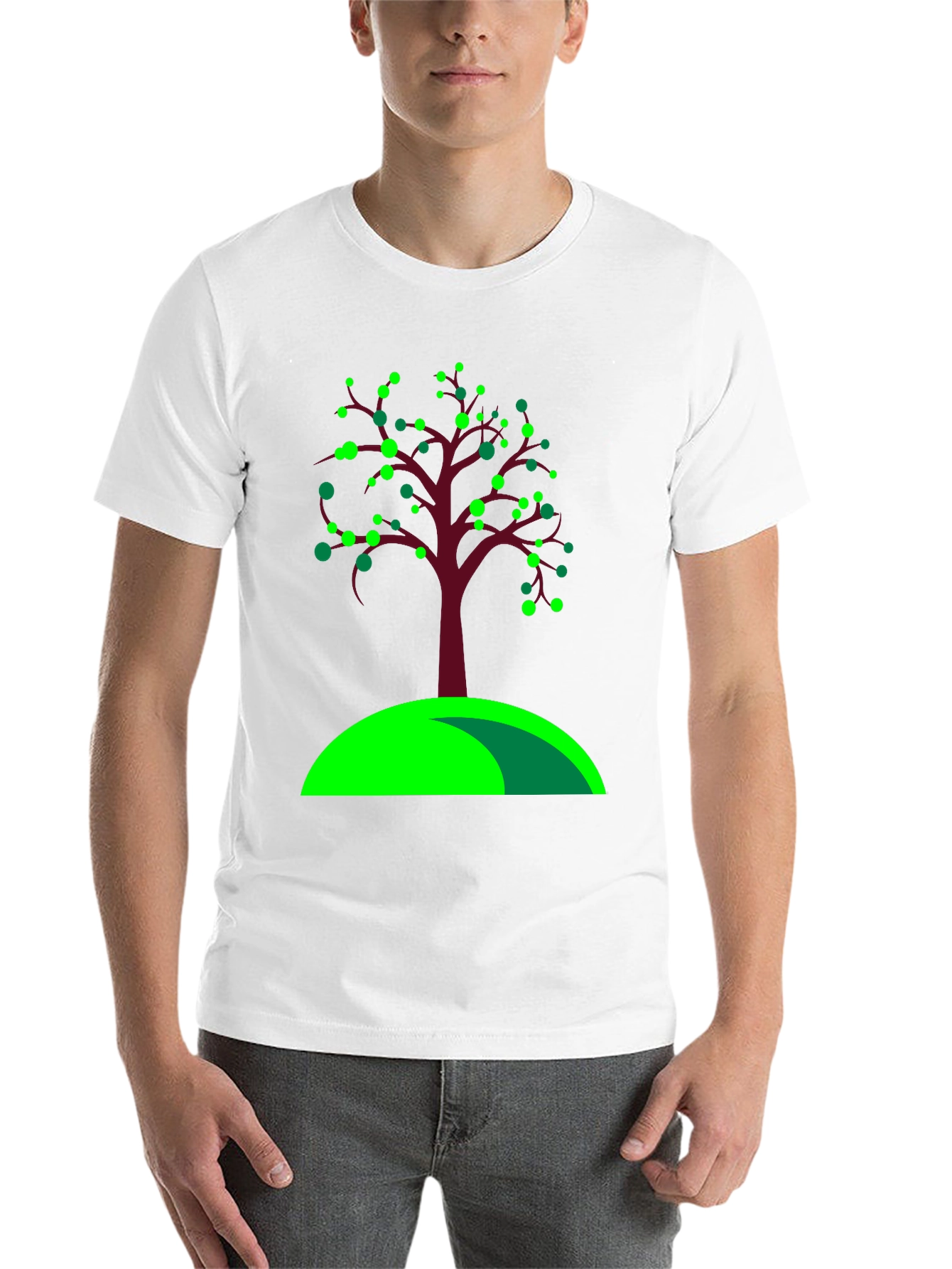 Black Nature Inspired Tree Graphic Tee view 14