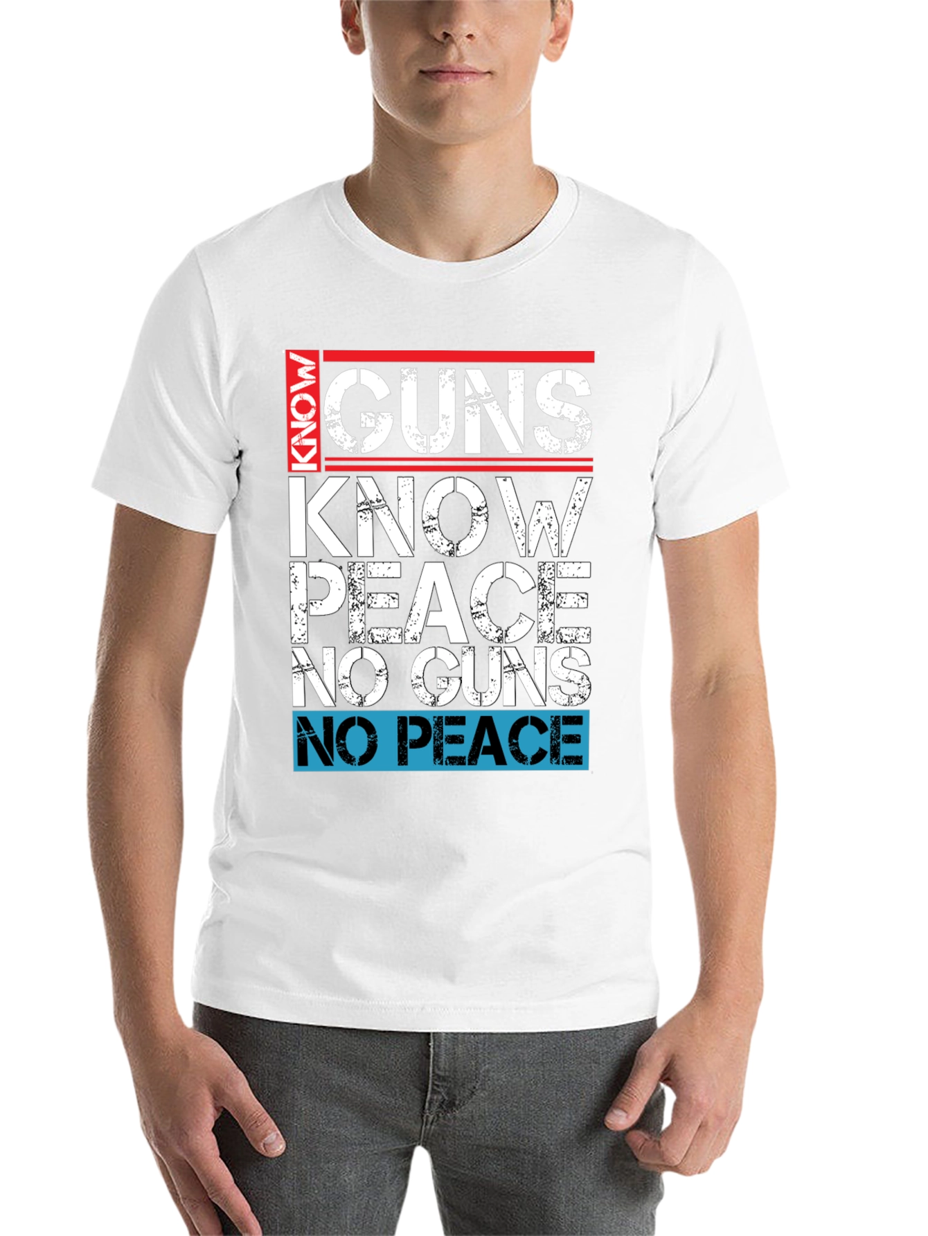 Black Guns Know Peace Men's Graphic T-Shirt view 14
