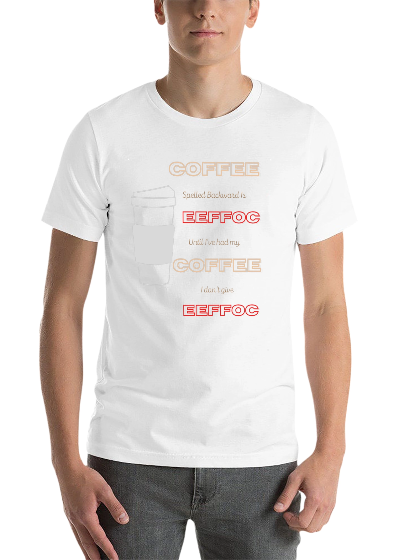 Black Coffee Backwards T-Shirt - Funny Graphic Tee view 14