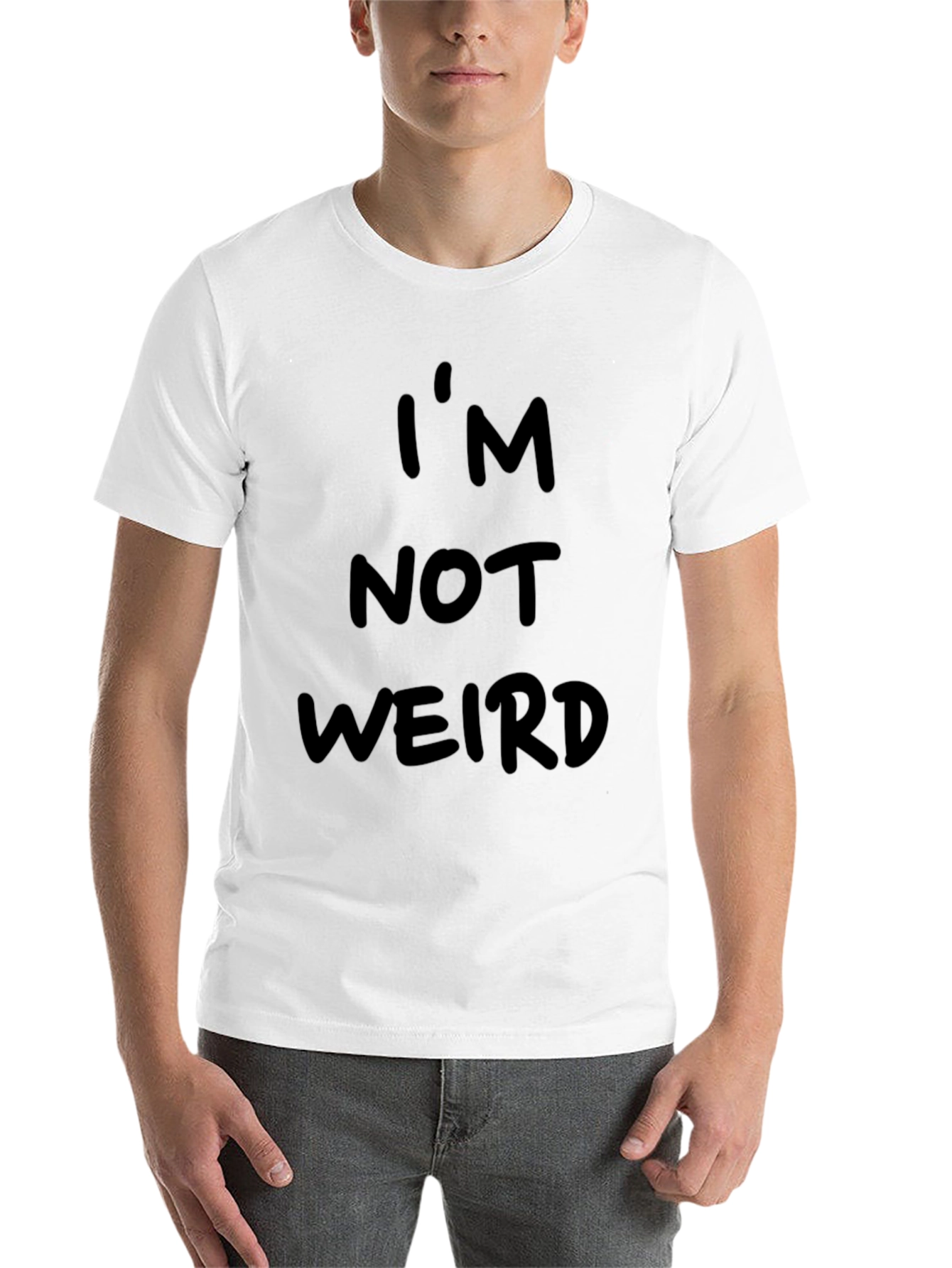 Black I'm Not Weird Funny Slogan Graphic Tee - Black view 14