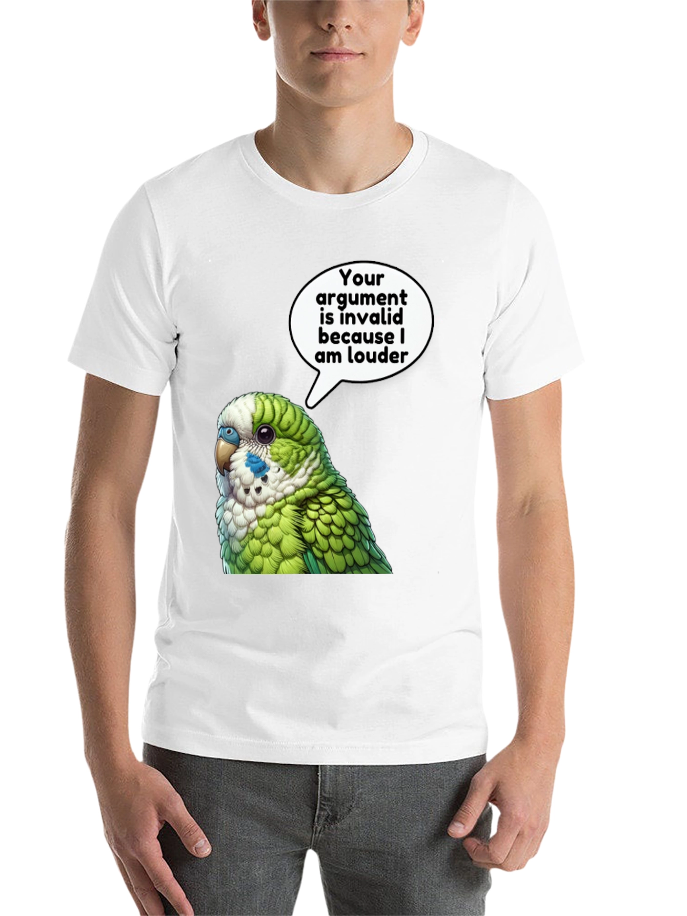 Black Parrot Loud Argument T-Shirt view 14