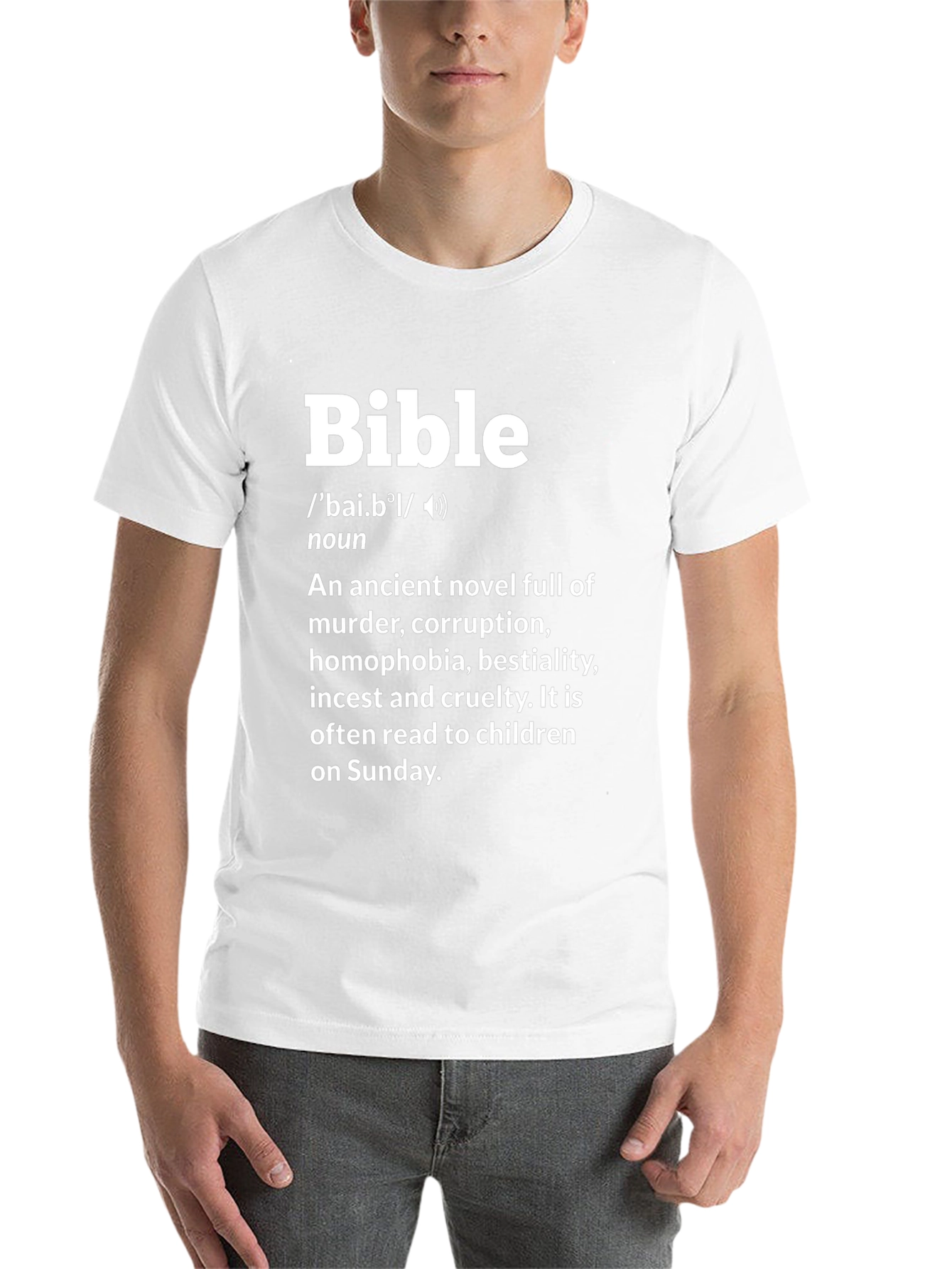 Black Bible Definition T-Shirt - Anti-Religion Novelty Tee view 14