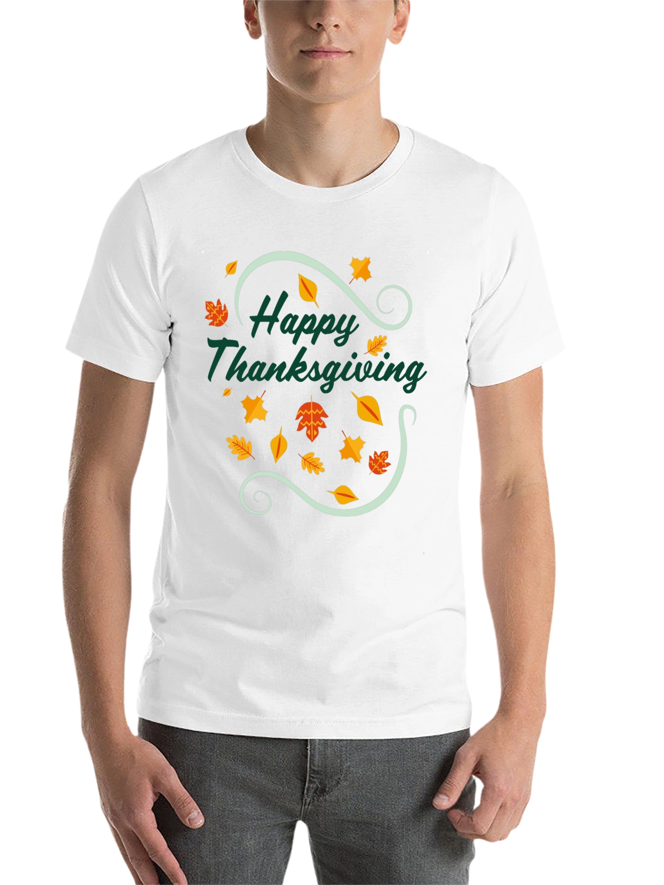 Black Happy Thanksgiving T-Shirt - Festive Fall Design view 14