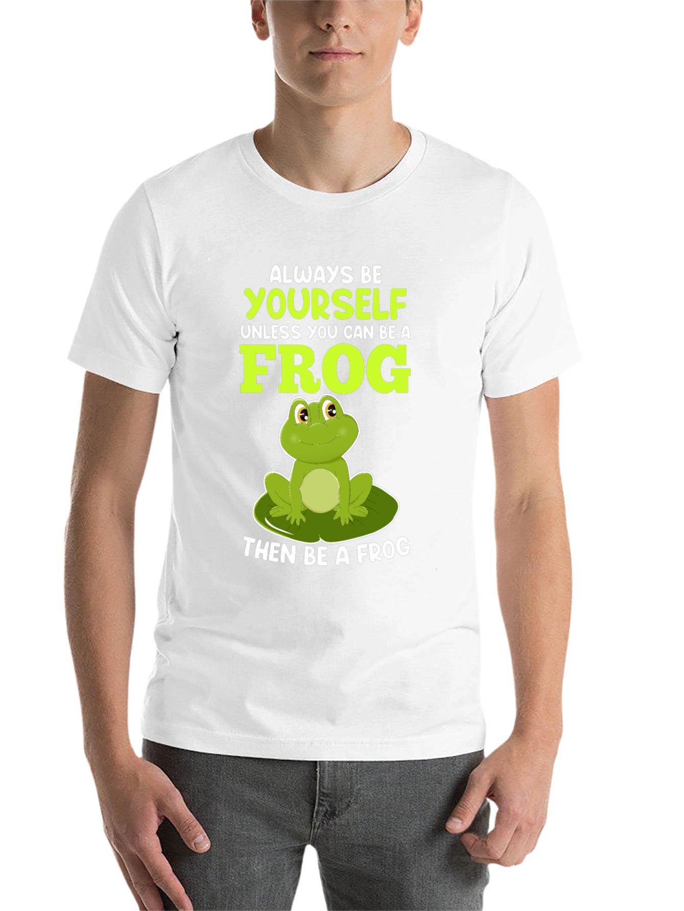 Black Always Be Yourself Unless Frog T-Shirt view 14