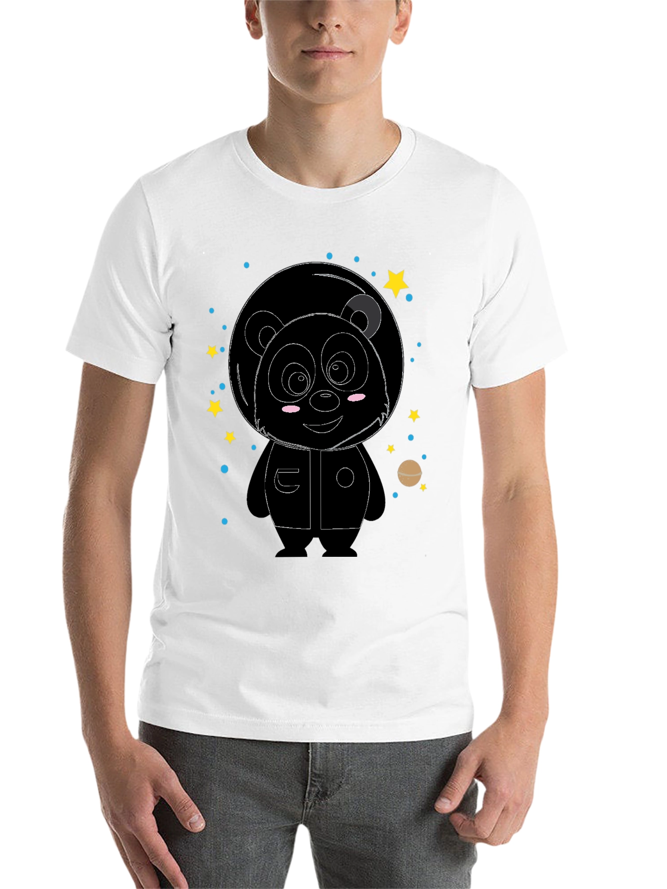 Black Astronaut Panda Graphic Tee - Space Adventure view 14