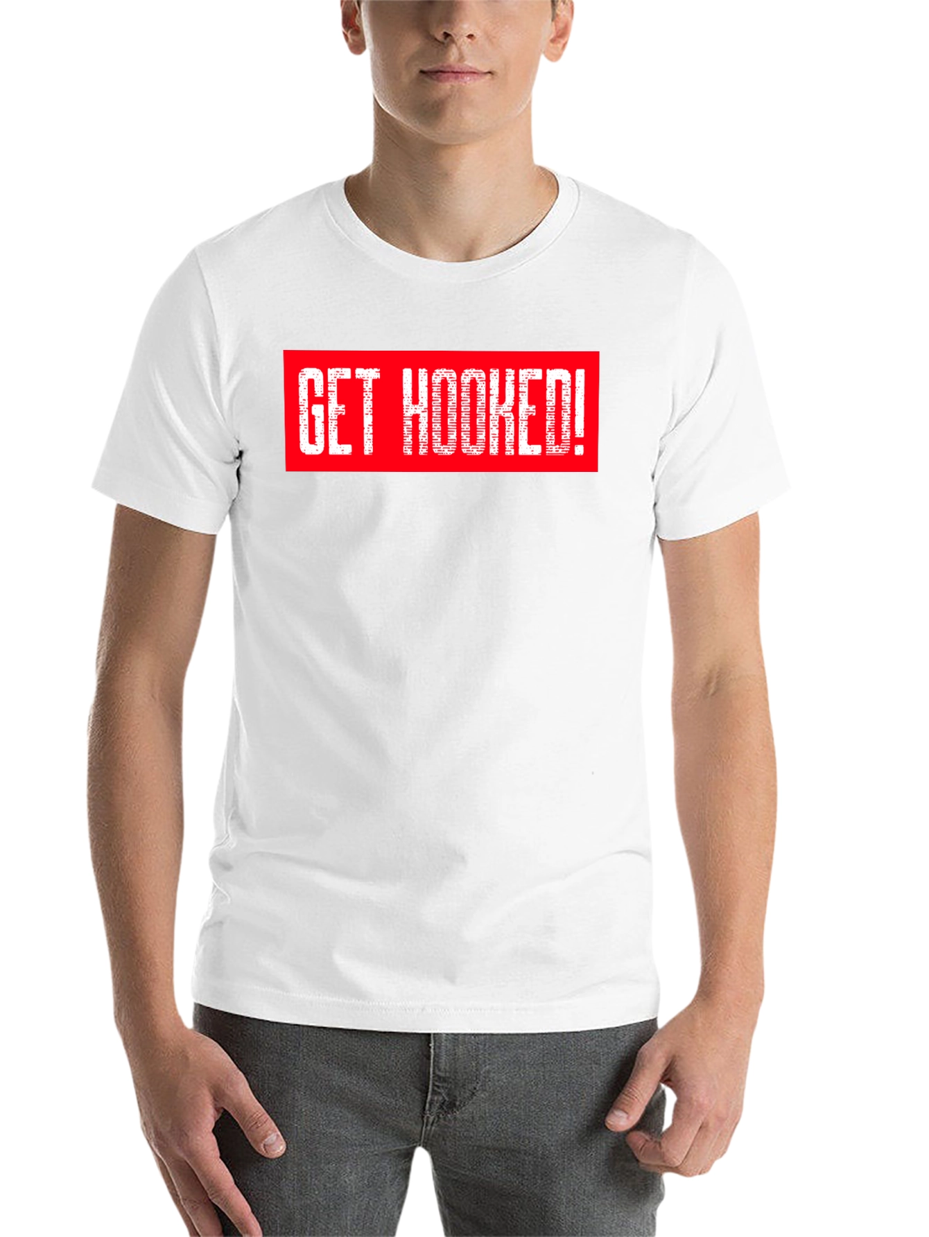 Black Get Hooked! Graphic Tee - Stylish Black T-Shirt view 14