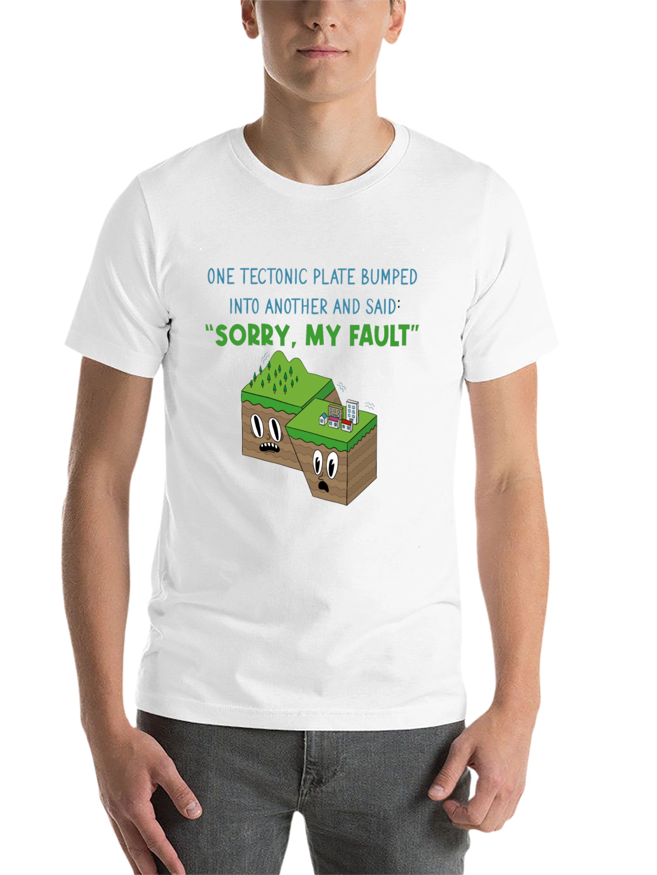 Black Tectonic Plate "Sorry My Fault" Graphic T-Shirt view 14