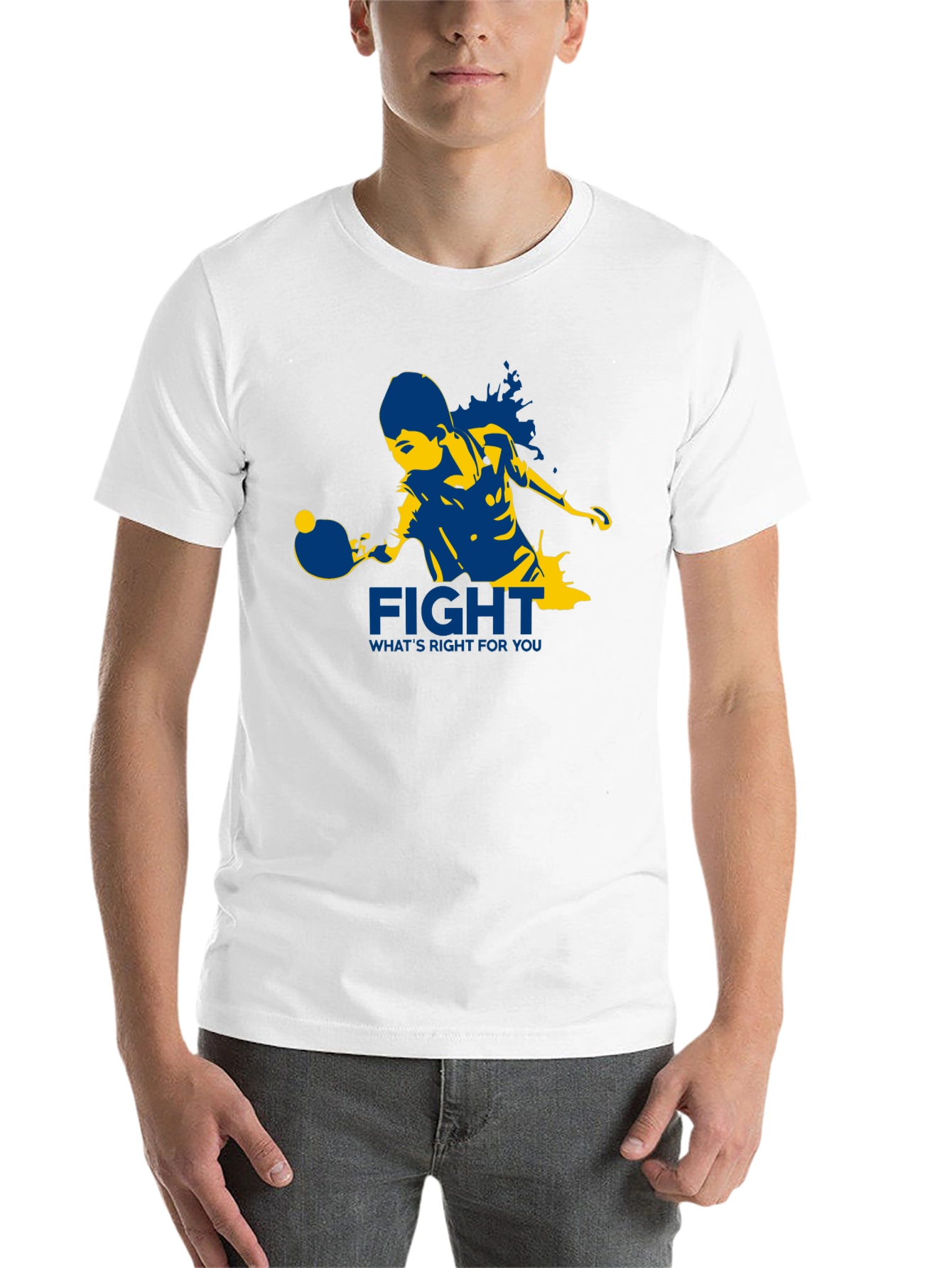 Black Fight For You T-Shirt | Table Tennis Graphic Tee view 14