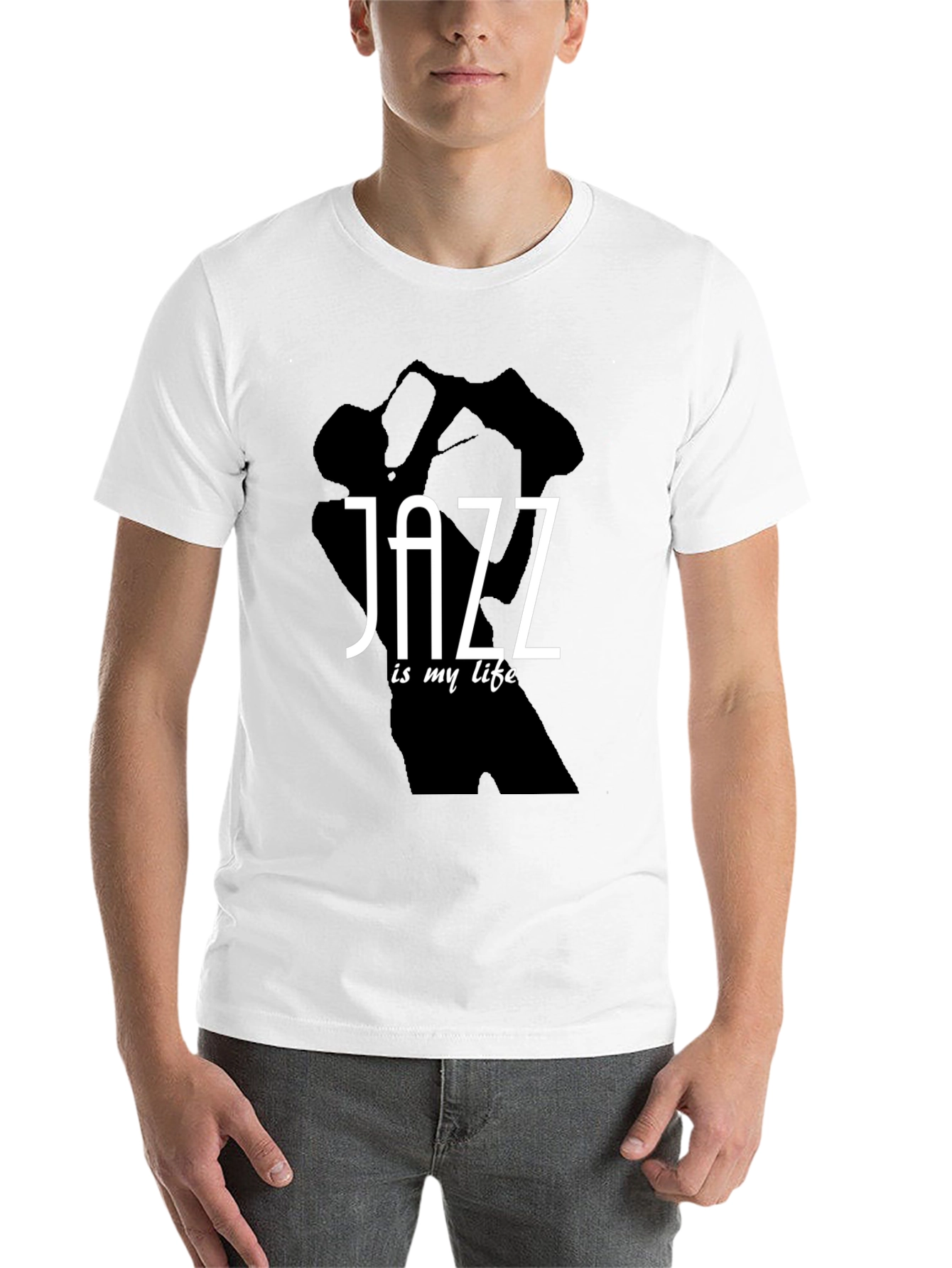 Black Jazz Is My Life T-Shirt - Black Graphic Tee view 14