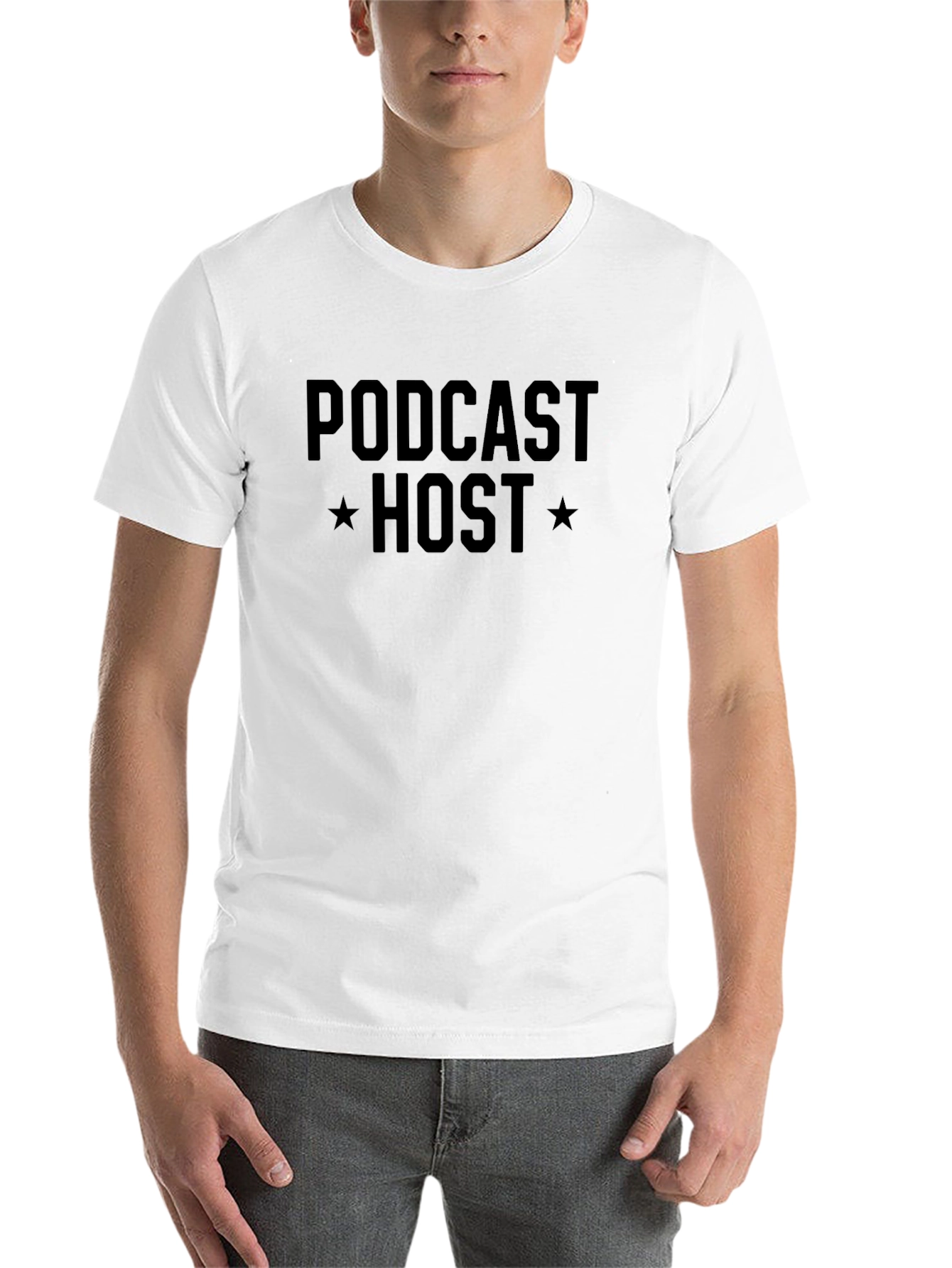 Black Podcast Host Black T-Shirt view 14