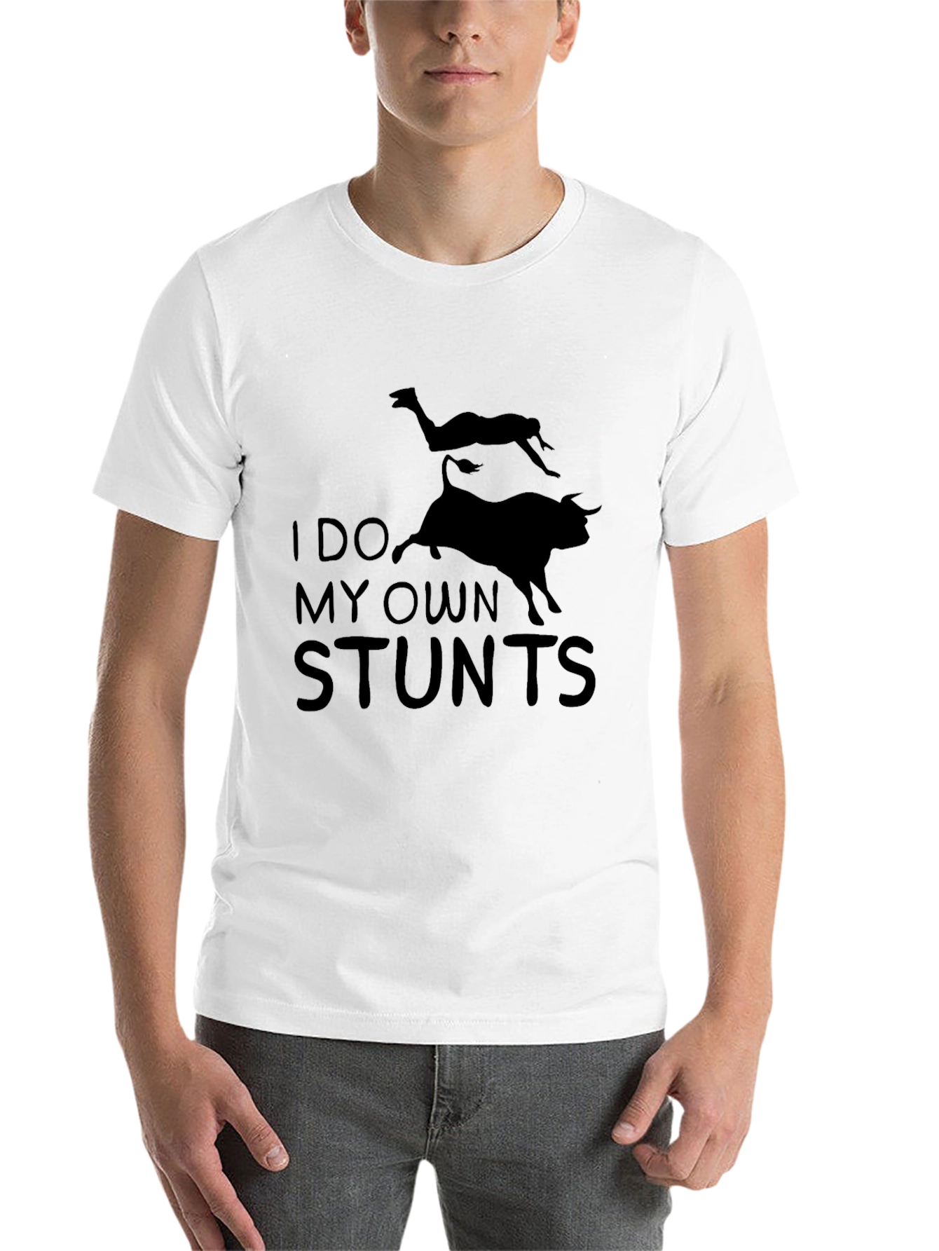 Black I Do My Own Stunts Graphic Tee view 14