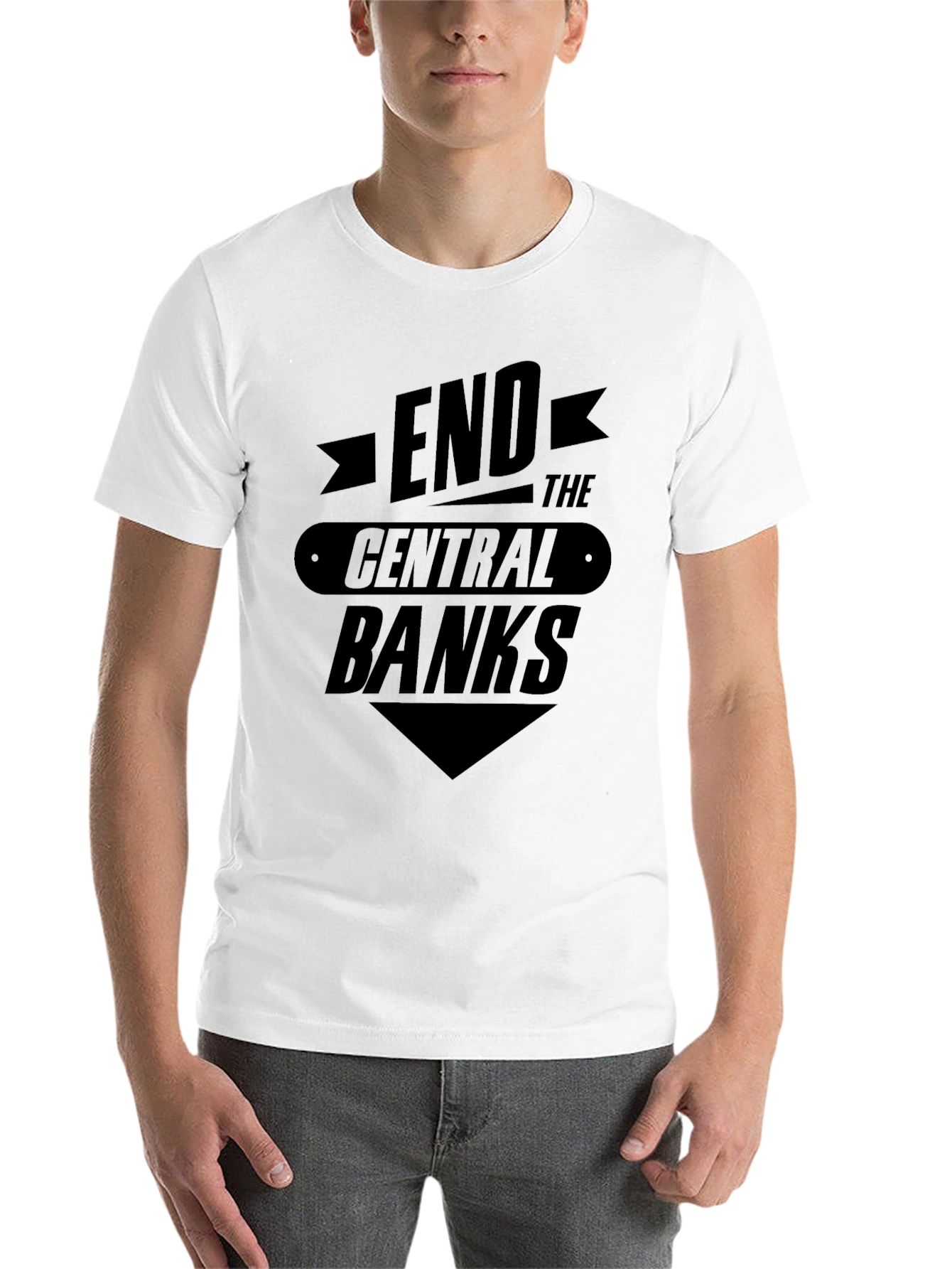 Black End the Central Banks Graphic Tee - Black view 14