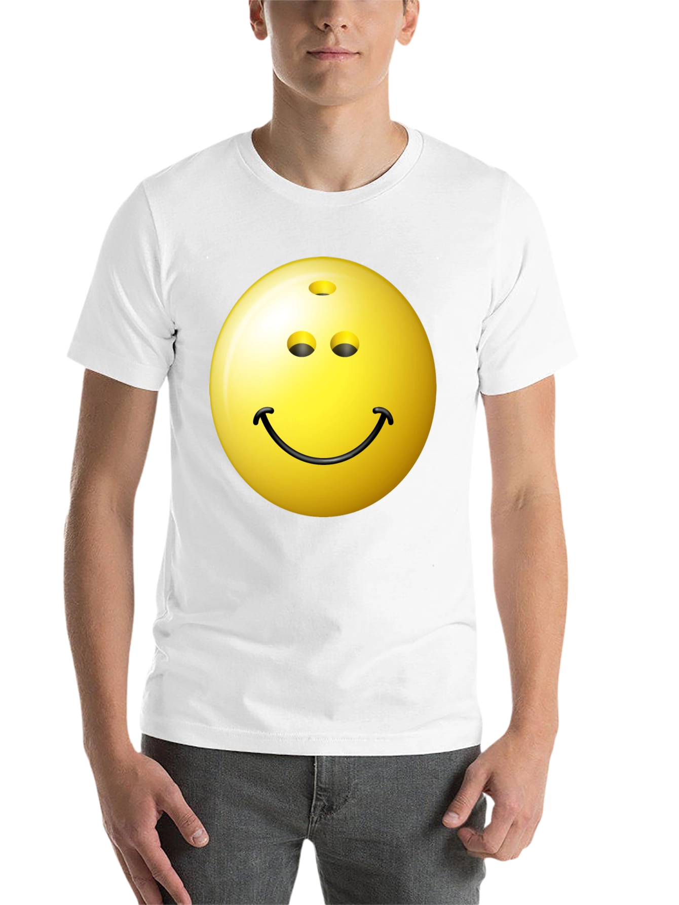 Black Bowling Ball Smiley Face Black T-Shirt view 14