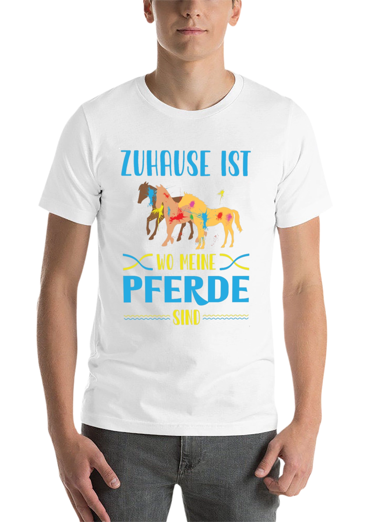 Black Zuhause Ist Wo Meine Pferde Sind T-Shirt view 14