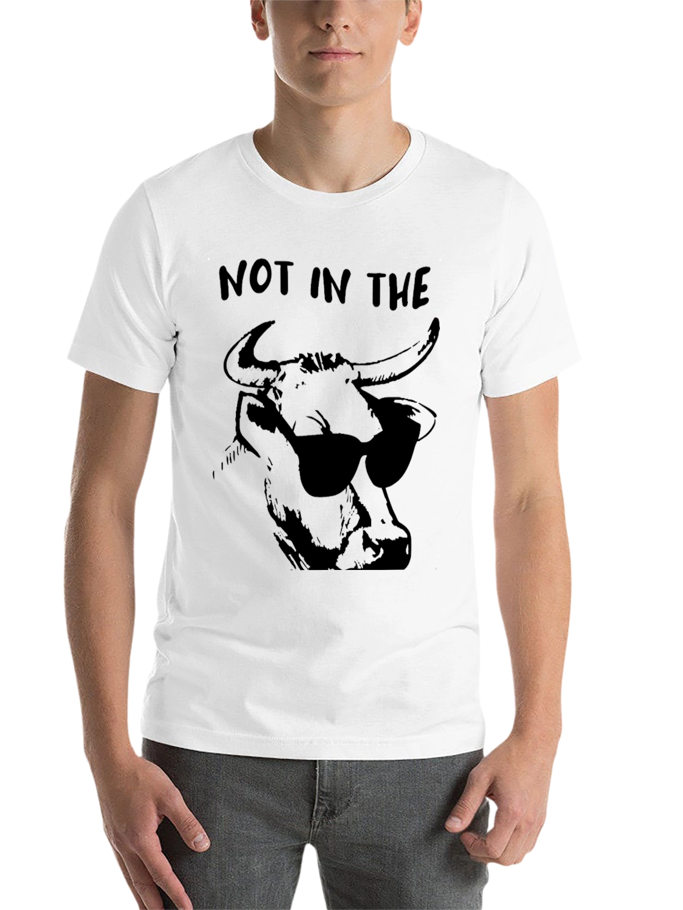 Black Cool Bull Graphic T-Shirt - Not in the Mood Tee view 14