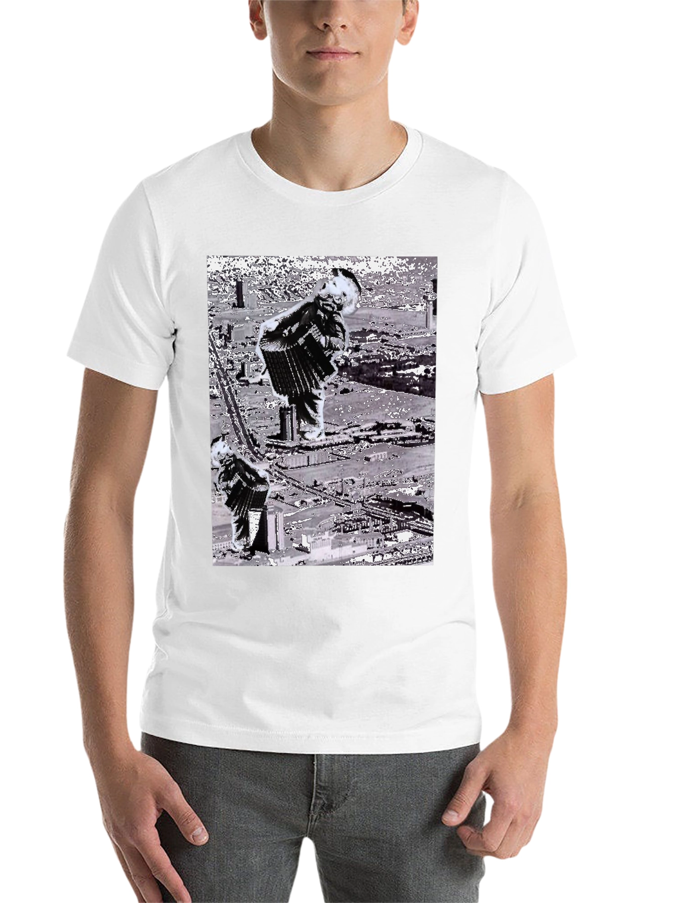 Black Accordion Player Graphic T-Shirt view 14