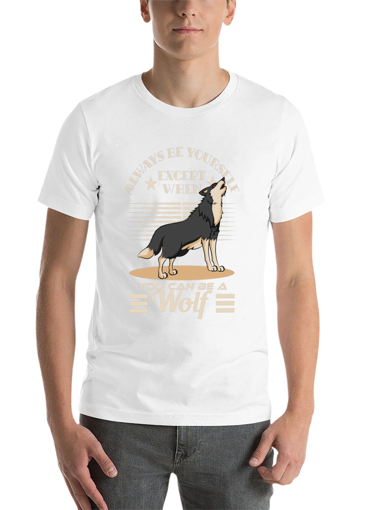 Black Always Be Yourself Unless You Can Be A Wolf T-Shirt view 14
