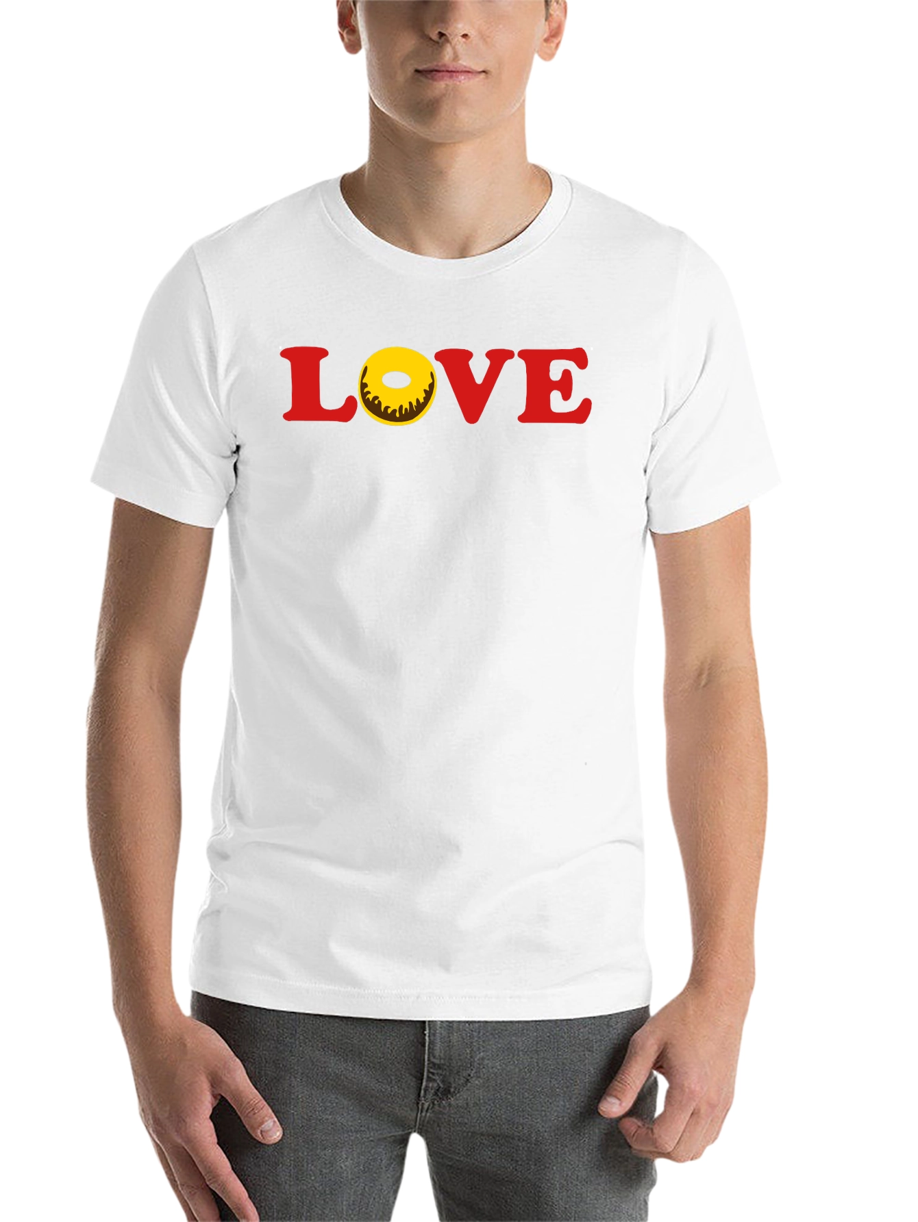 Black Love Donut T-Shirt - Casual Graphic Tee view 14