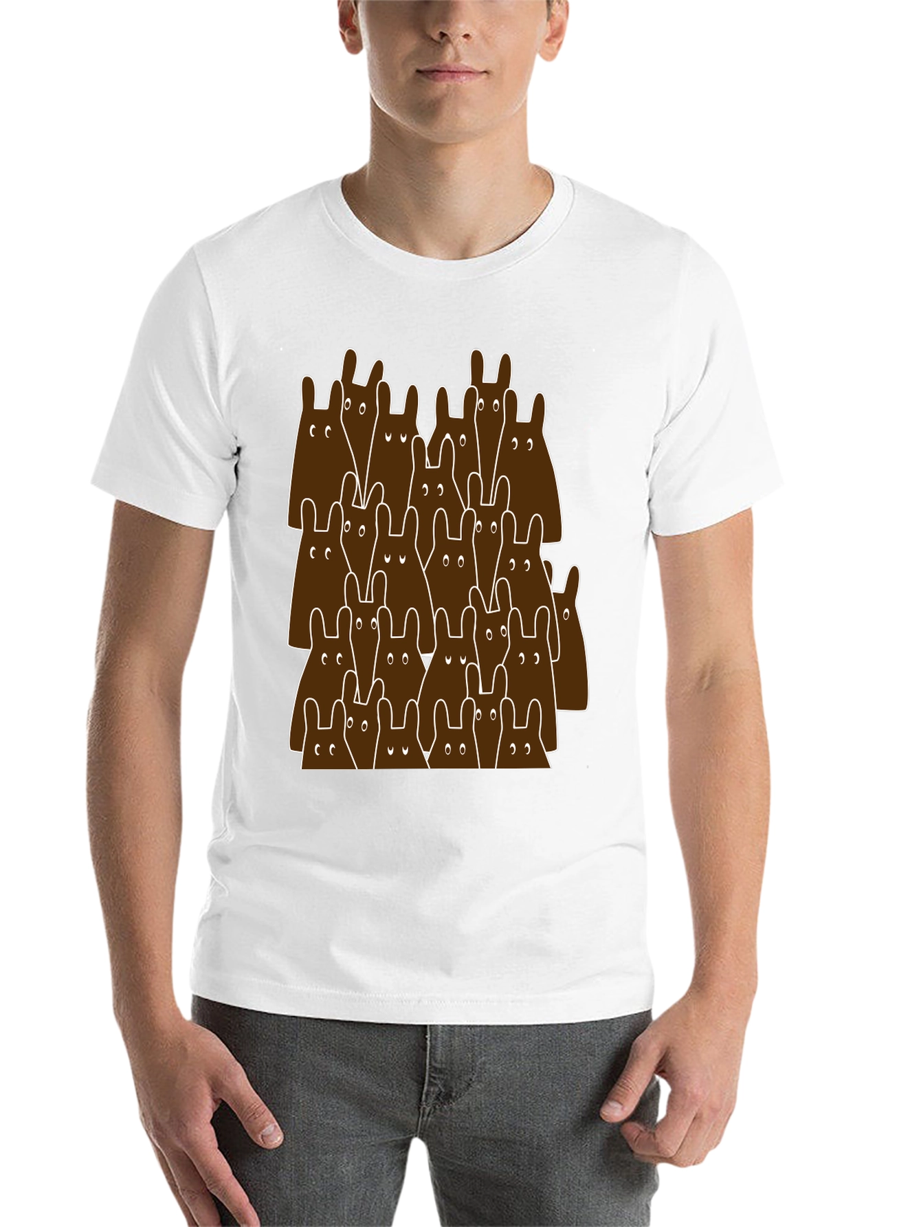 Black Funny Bear Graphic Tee - Unique Animal Print Shirt view 14