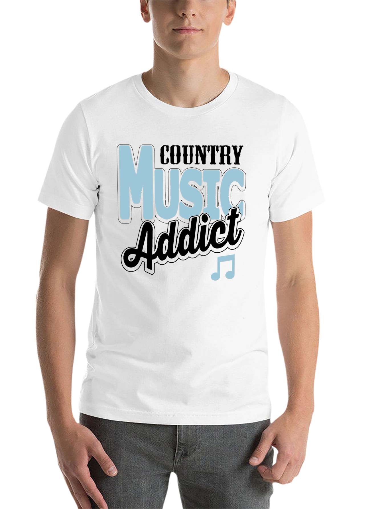 Black Country Music Addict Black T-Shirt view 14