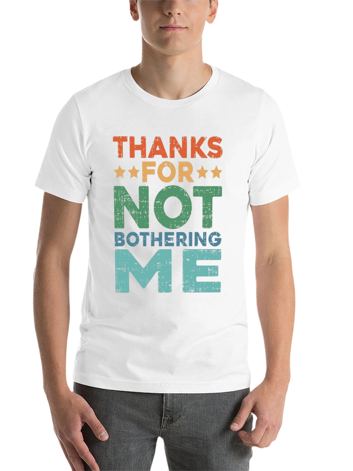 Black Funny Graphic T-Shirt - Thanks For Not Bothering Me view 14