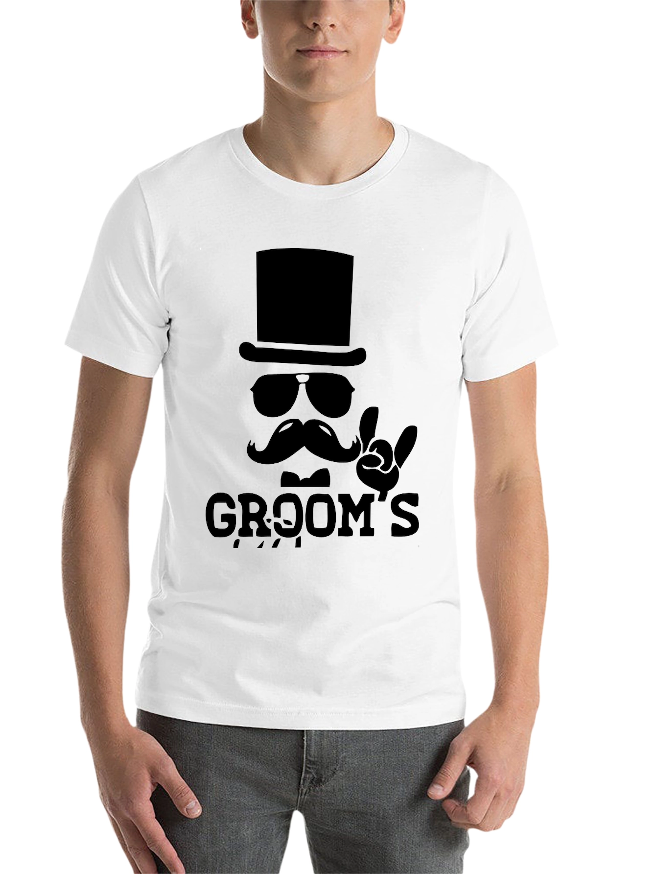 Black Groom's Rock & Roll Wedding T-Shirt view 14