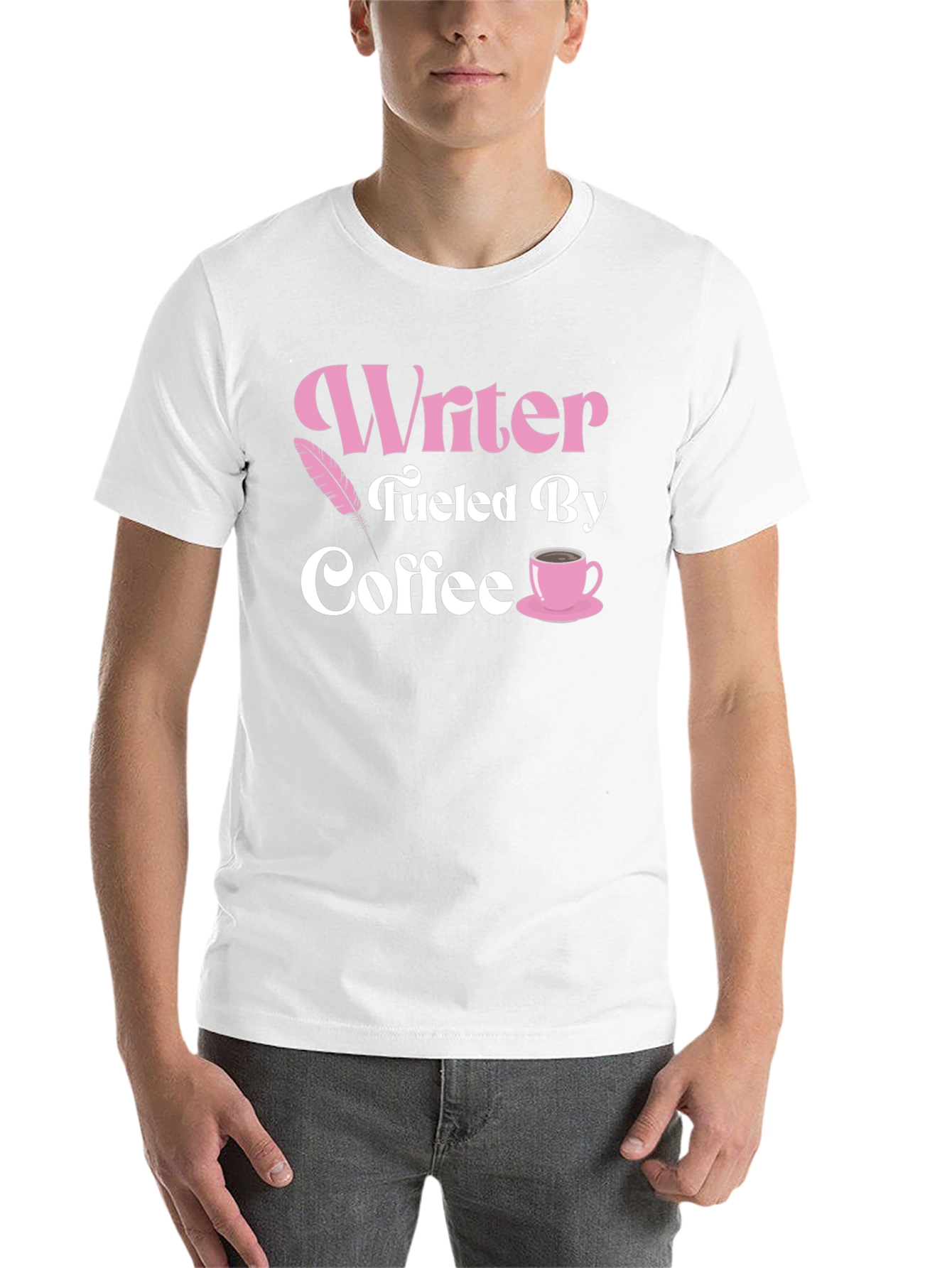 Black Writer Fueled By Coffee Black T-Shirt view 14