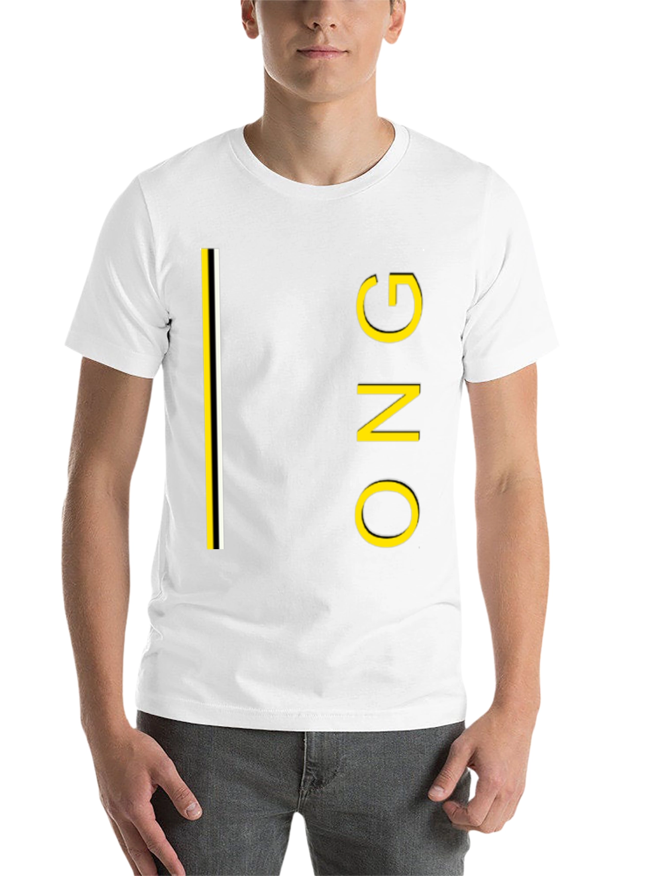 Black ONG Graphic Tee - Black Crew Neck Cotton T-Shirt view 14