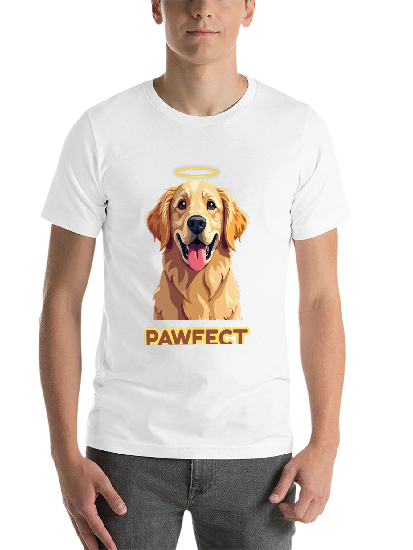 Black Pawfect Golden Retriever Graphic T-Shirt view 14