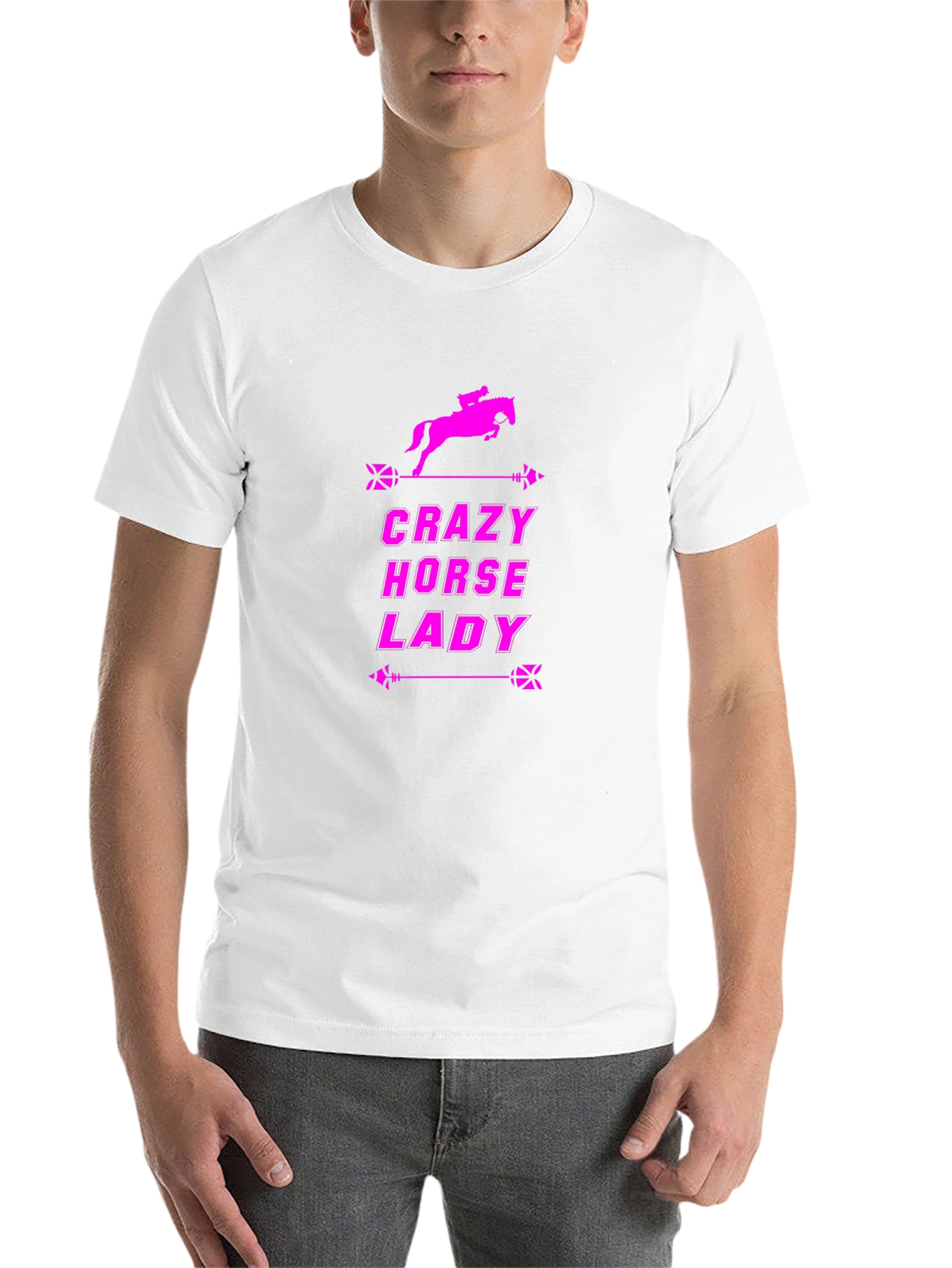 Black Crazy Horse Lady Black T-Shirt view 14