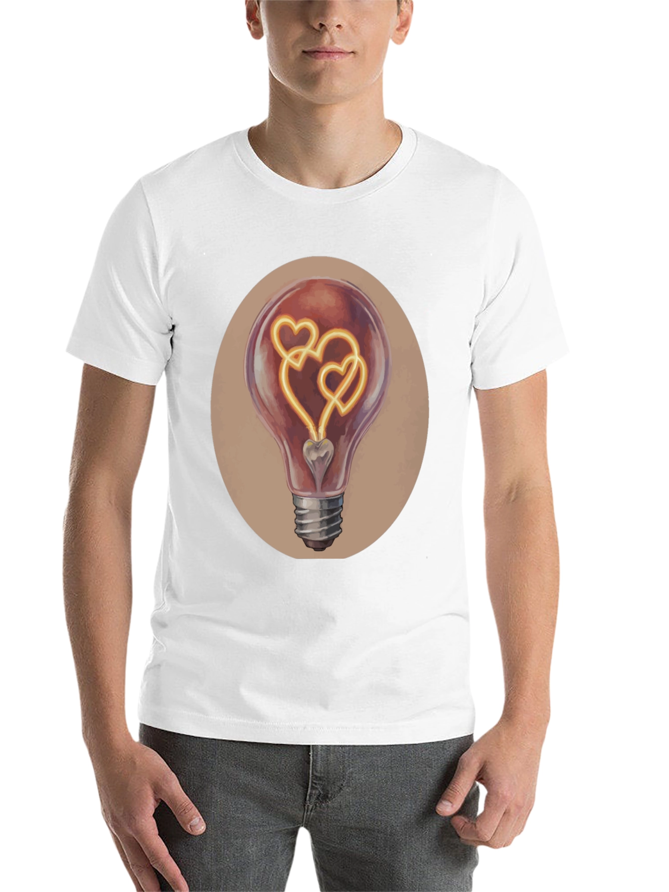 Black Heart Bulb Graphic Tee - Express Your Love! view 14