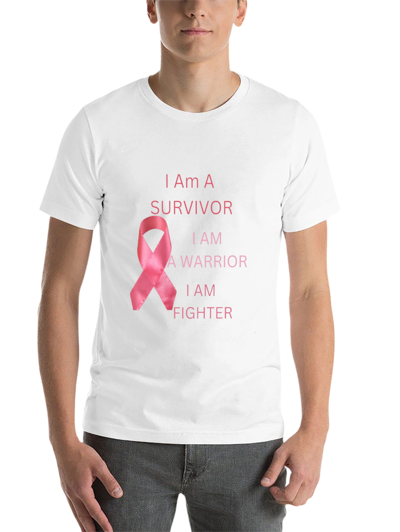 Black I Am A Survivor Breast Cancer Awareness T-Shirt view 14