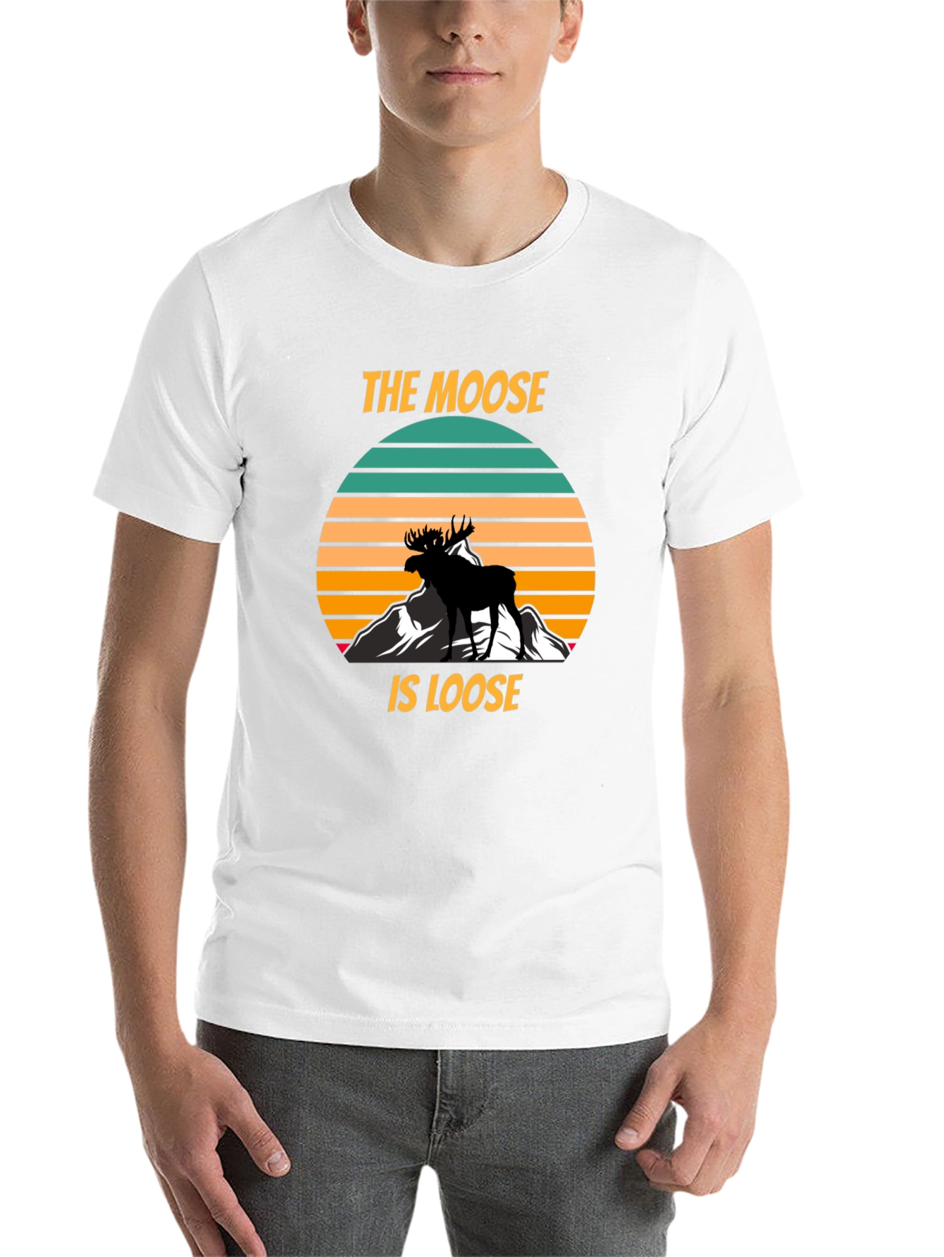 Black The Moose Is Loose Black Graphic T-Shirt view 14