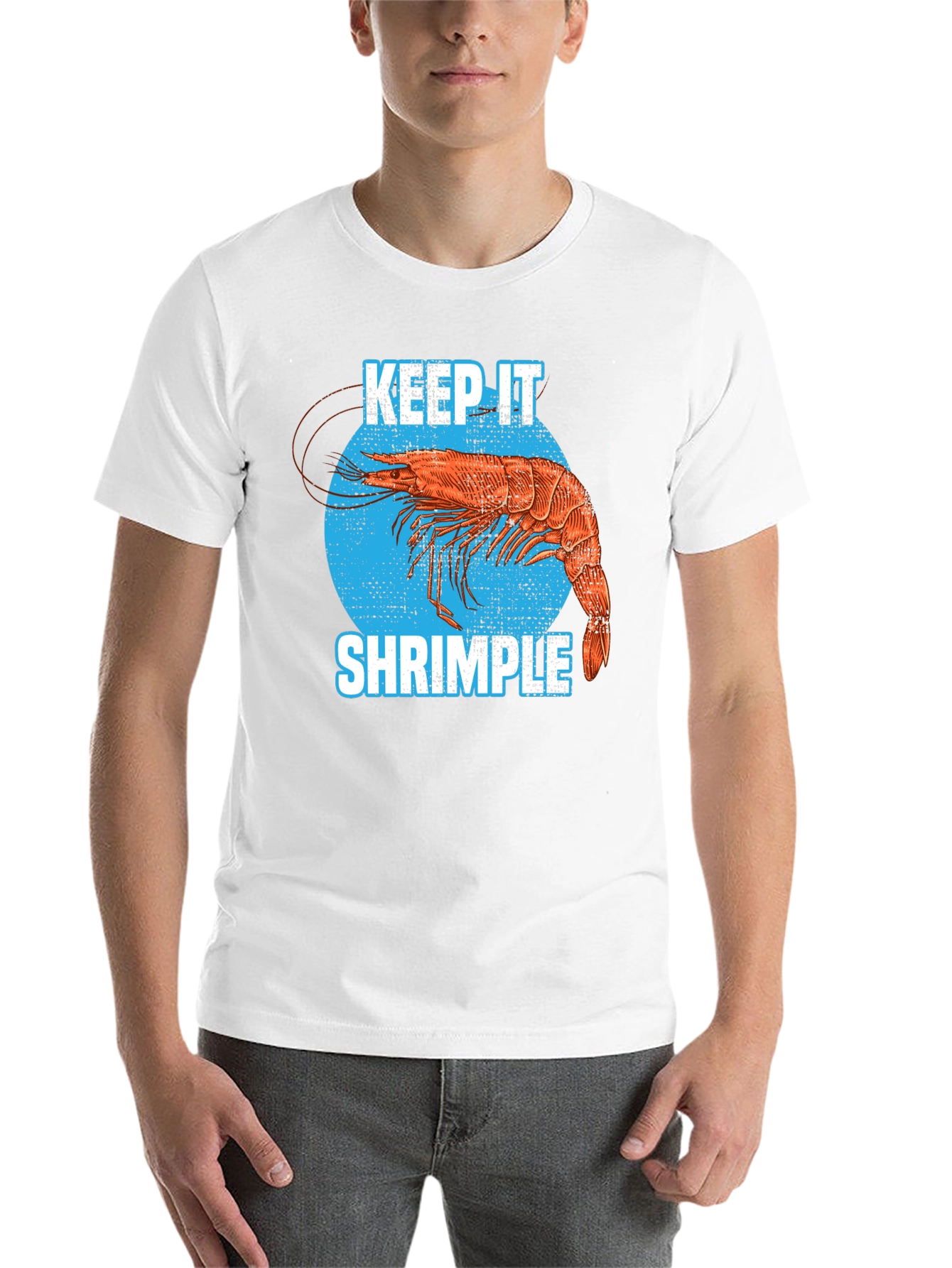Black Keep it Shrimple T-Shirt Funny Shrimp Lover Tee view 14