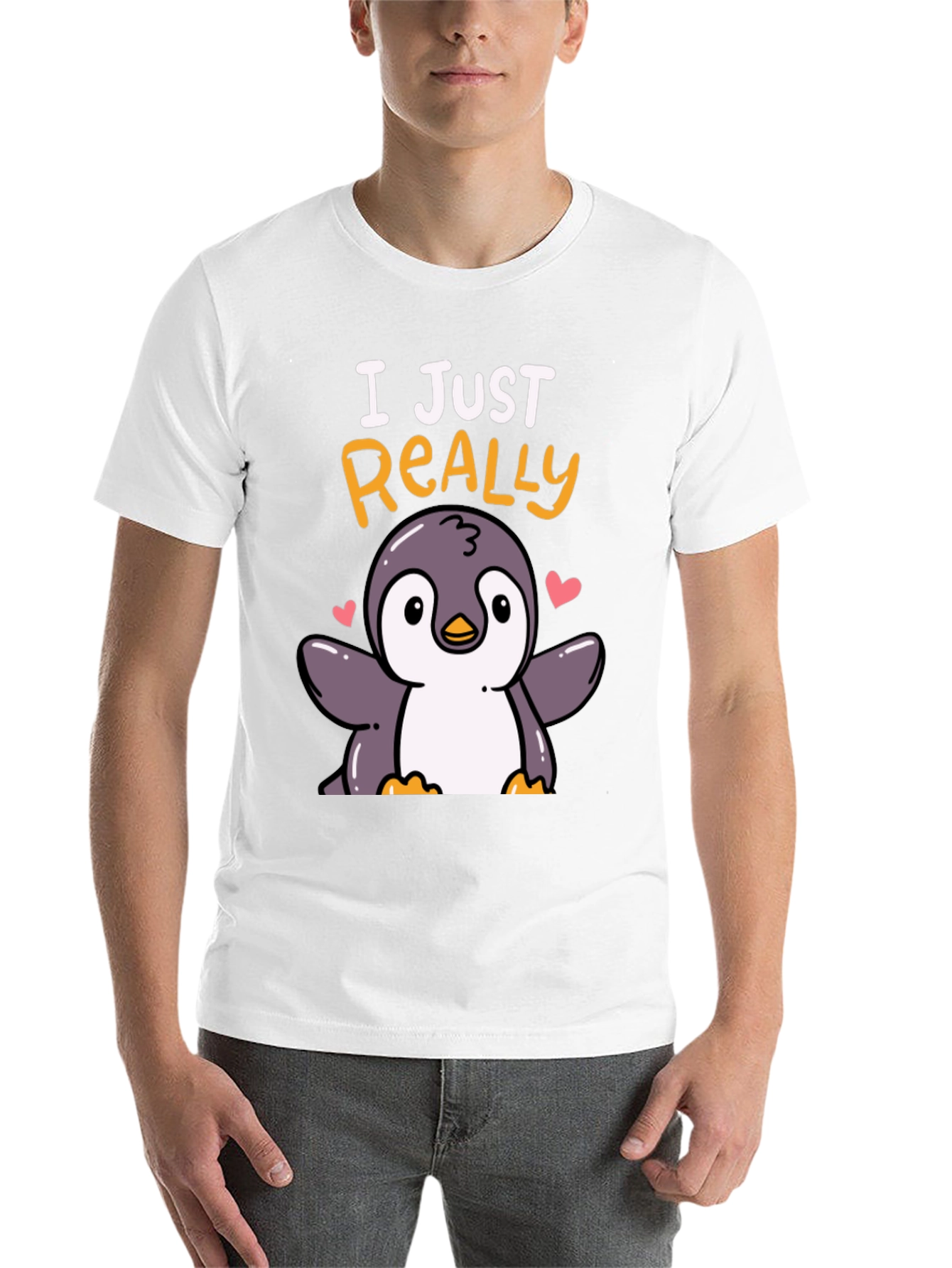 Black Cute Penguin T-Shirt - I Just Really Love Penguins view 14
