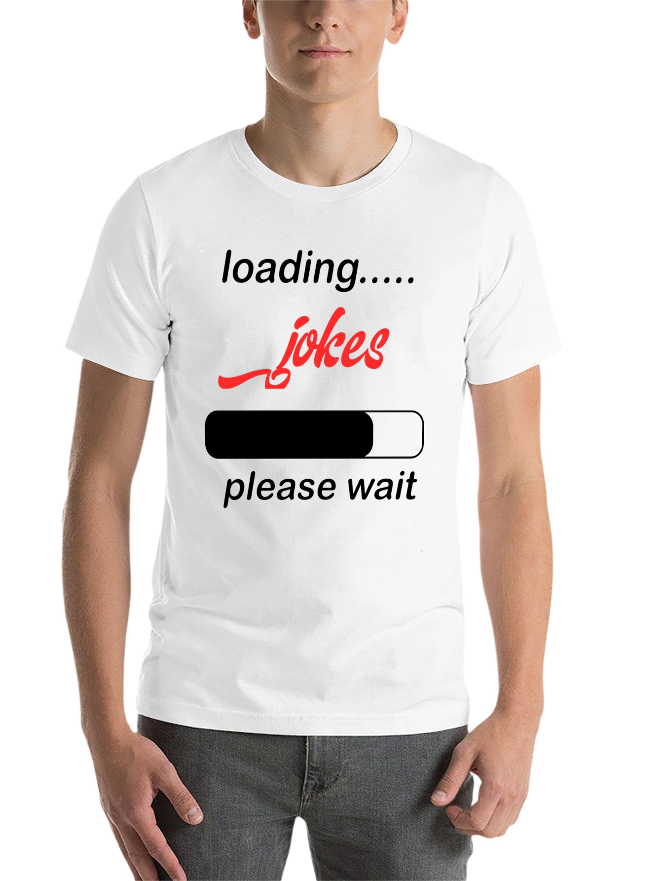 Black Loading Jokes Graphic T-Shirt - Funny Humor Tee view 14