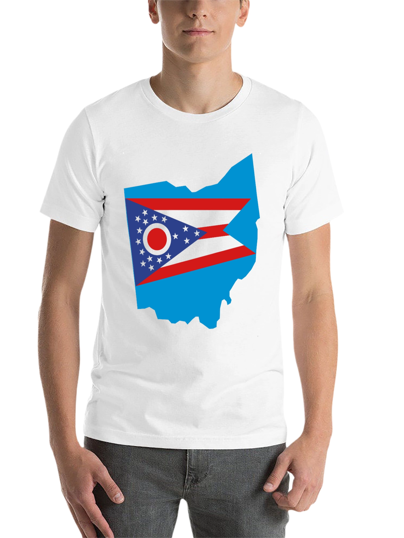 Black Ohio State Flag T-Shirt - Bold Patriotic Style view 14