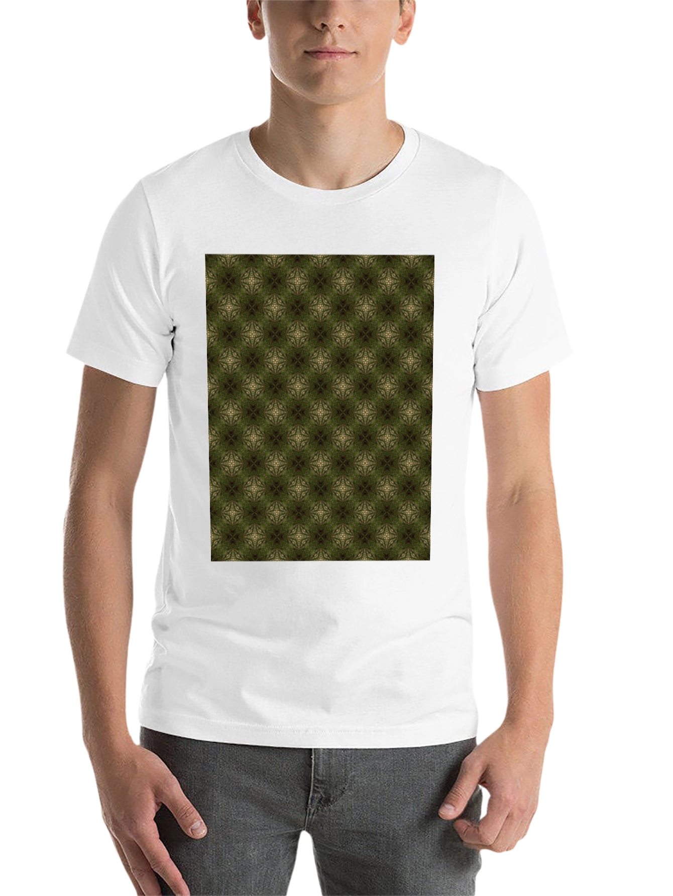 Black Patterned Black T-Shirt view 14
