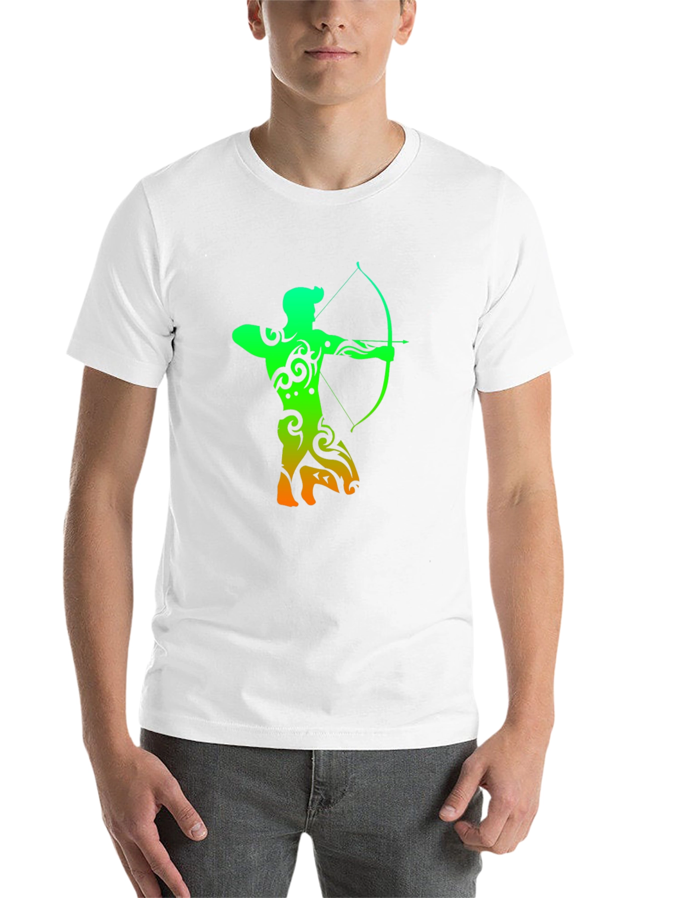 Black Archery Silhouette Graphic T-Shirt - Cool Archer Design view 14