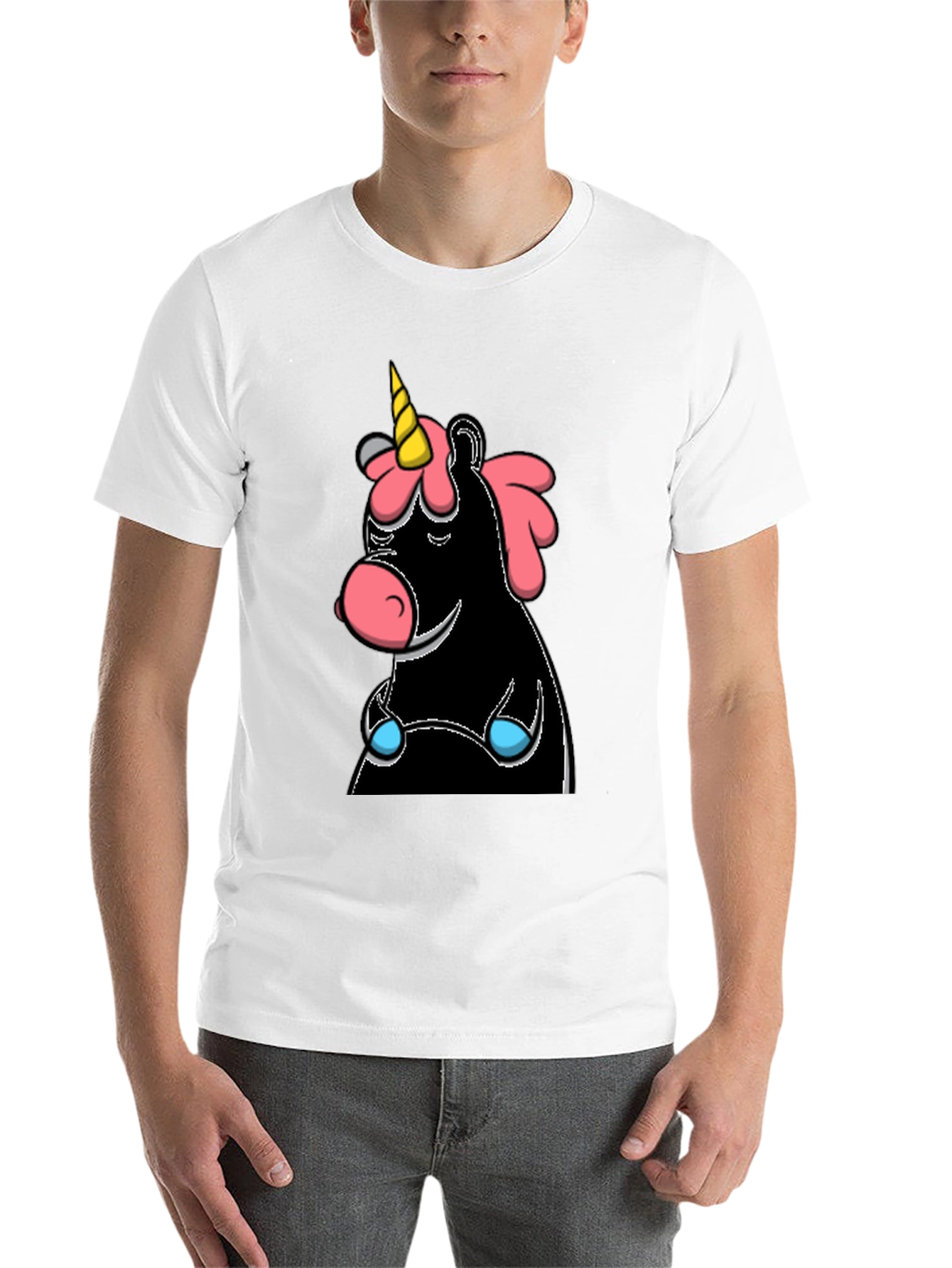 Black Unicorn Graphic T-Shirt - Black view 14