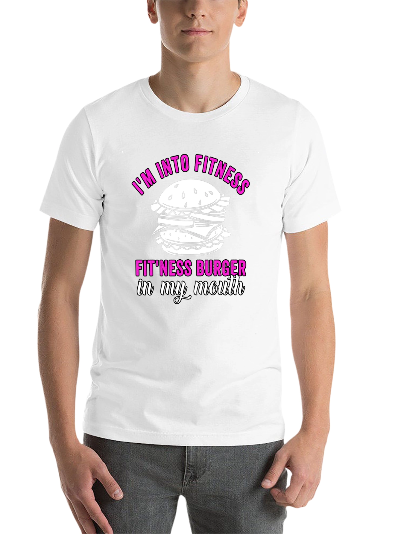 Black Fitness Burger Graphic T-Shirt - Funny Workout Tee view 14