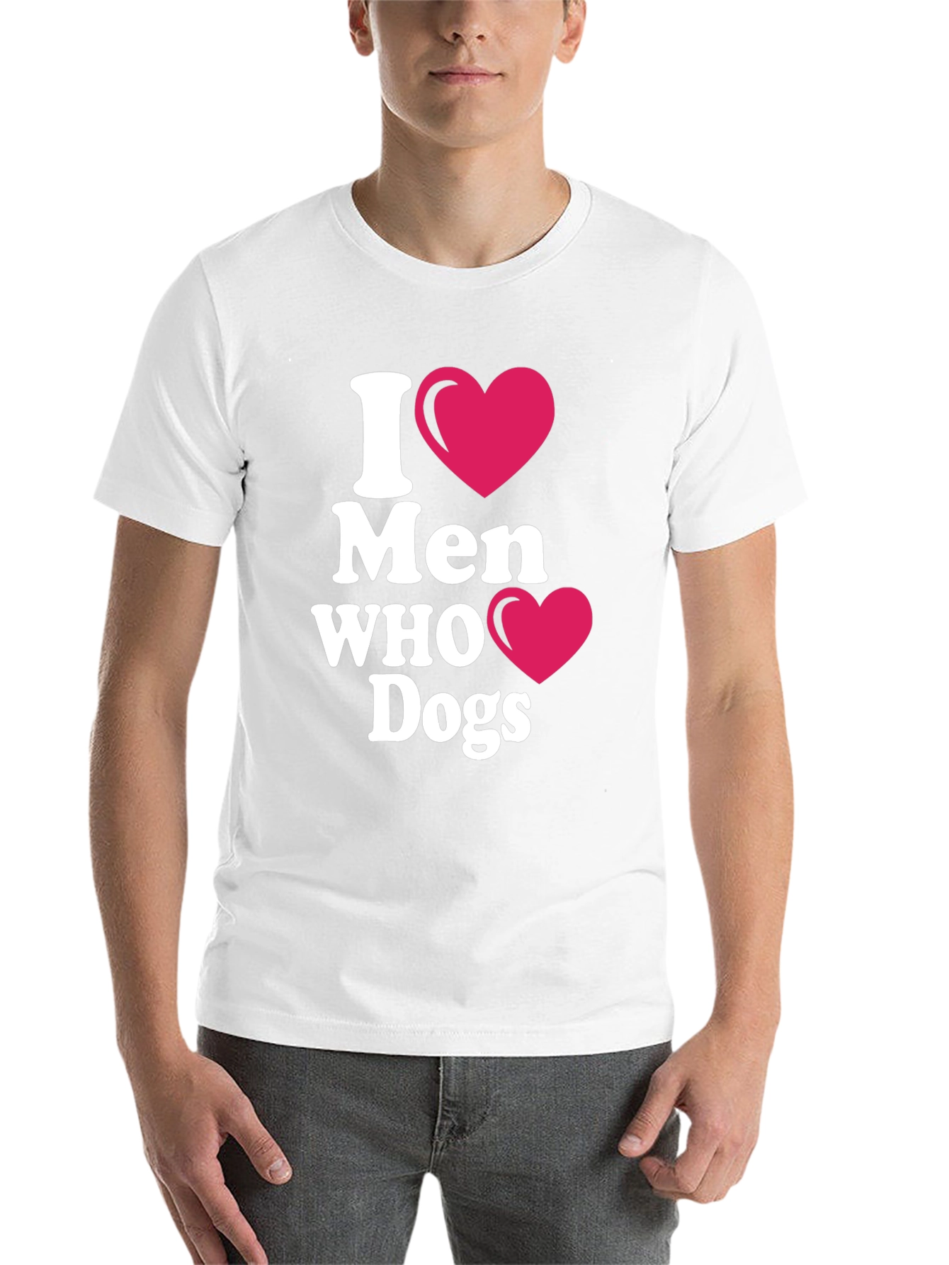 Black I Heart Men Who Love Dogs T-Shirt view 14