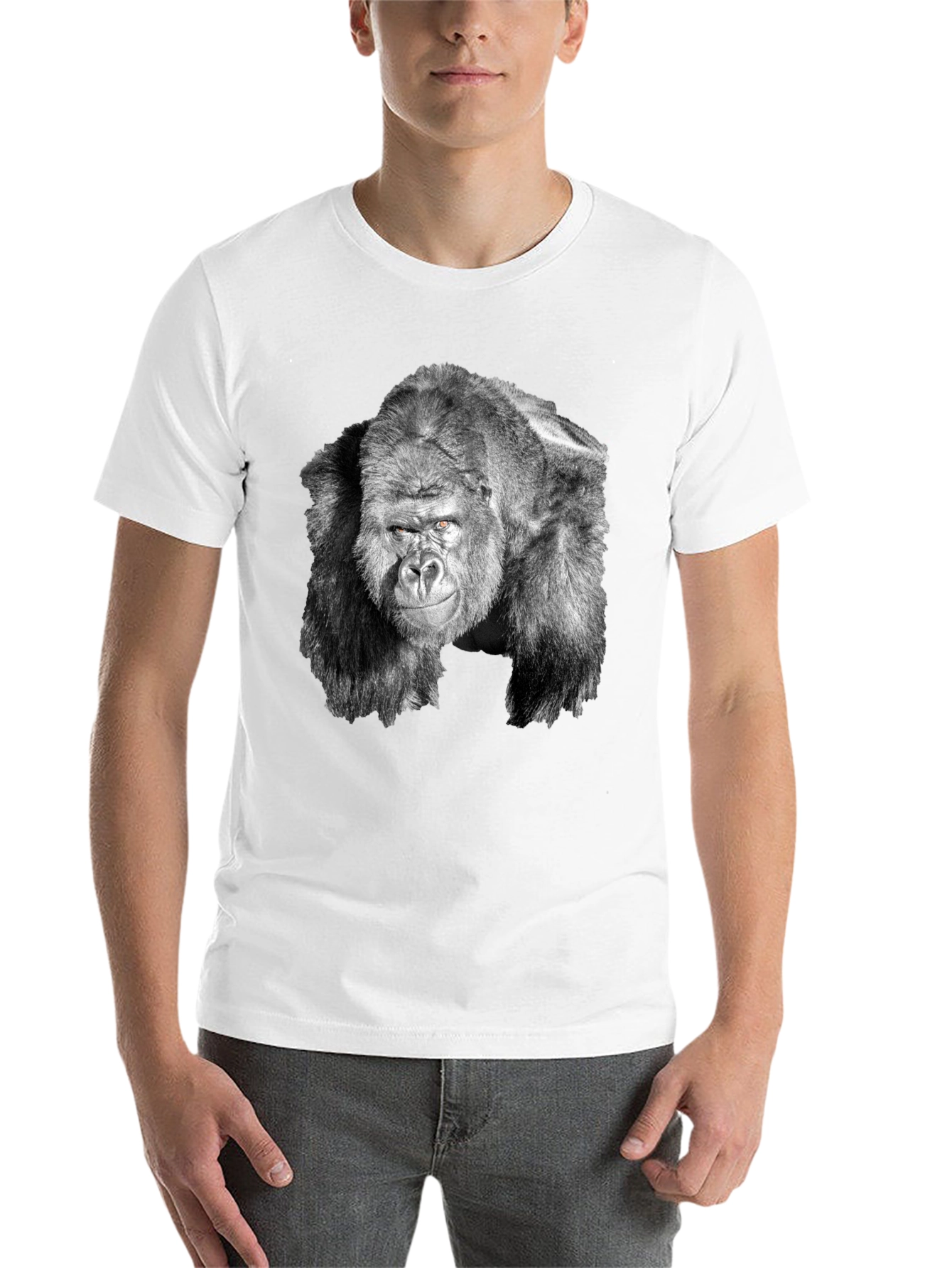 Black Gorilla Graphic Tee - Cool Black T-Shirt for Men view 14
