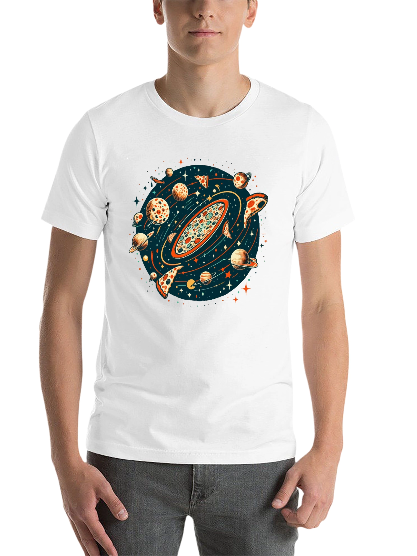 Black Pizza Planet Graphic T-Shirt - Unisex view 14