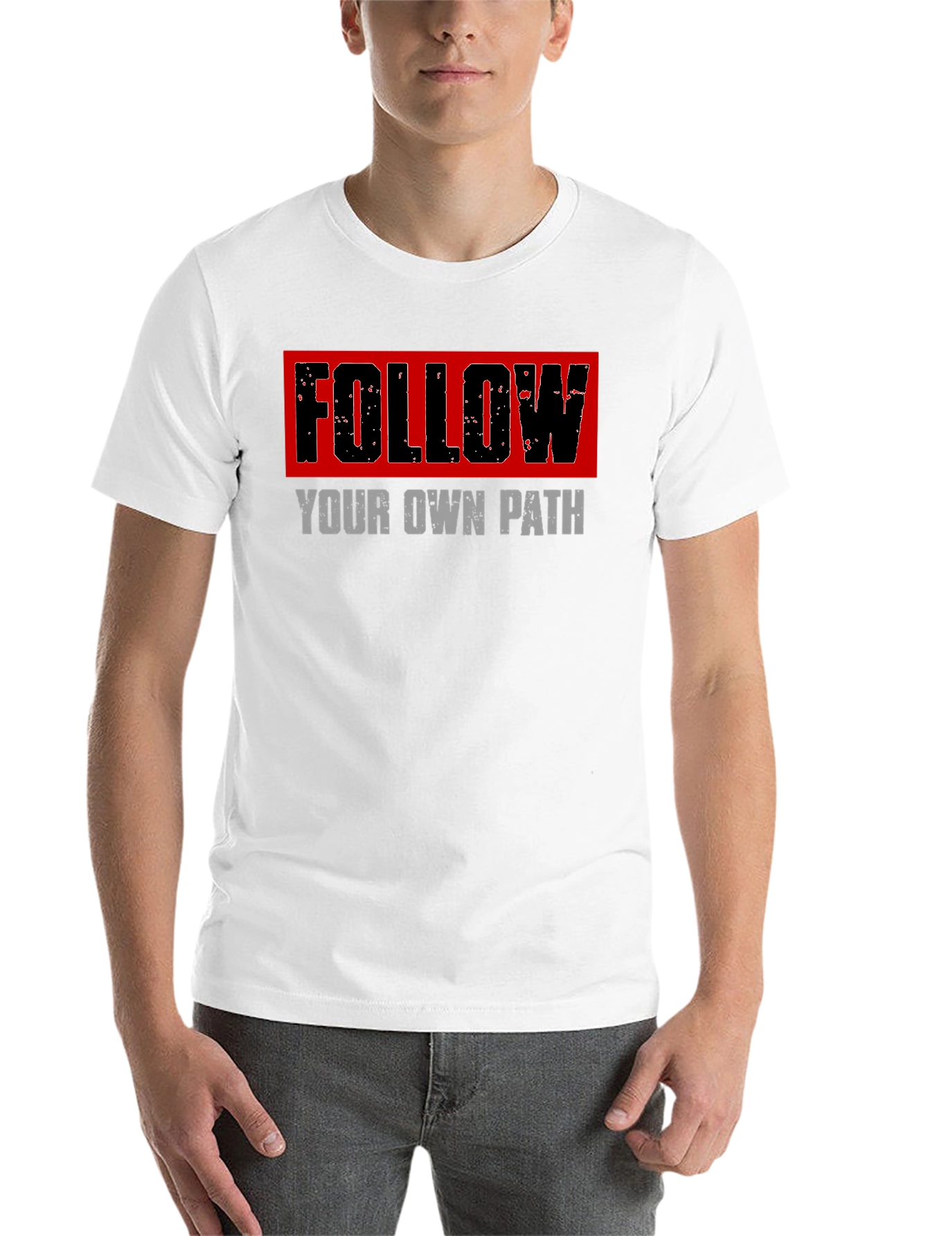 Black Follow Your Own Path Graphic Tee - Black view 14